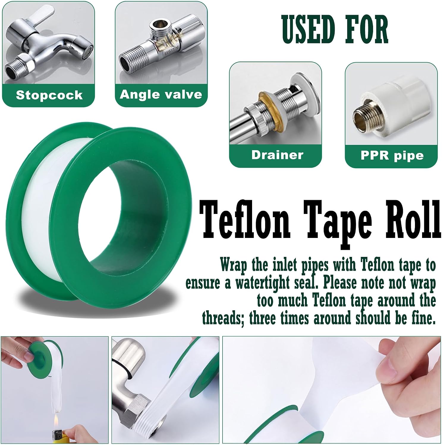 Triumpeek Brass Garden Hose Splitter, 3/4 Inch 2-Way Y Brass Hose Connector with O-ring Washers & Tape