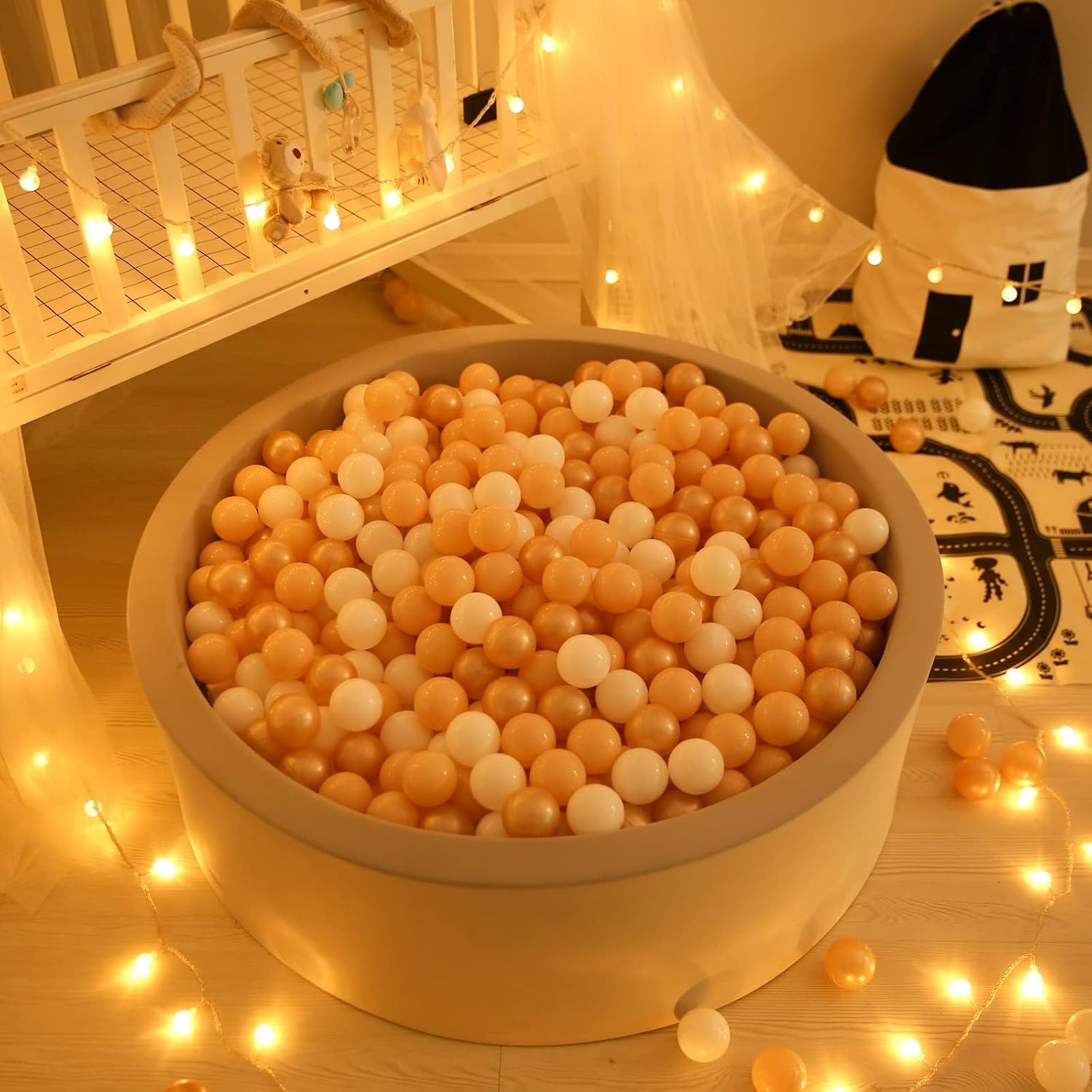 GOGOSO Ball Pit Balls 100 PCS for Toddles, Kids Plastic Balls for Ball Pit, Pool, Pink Party Accessories, Birthday Decoration