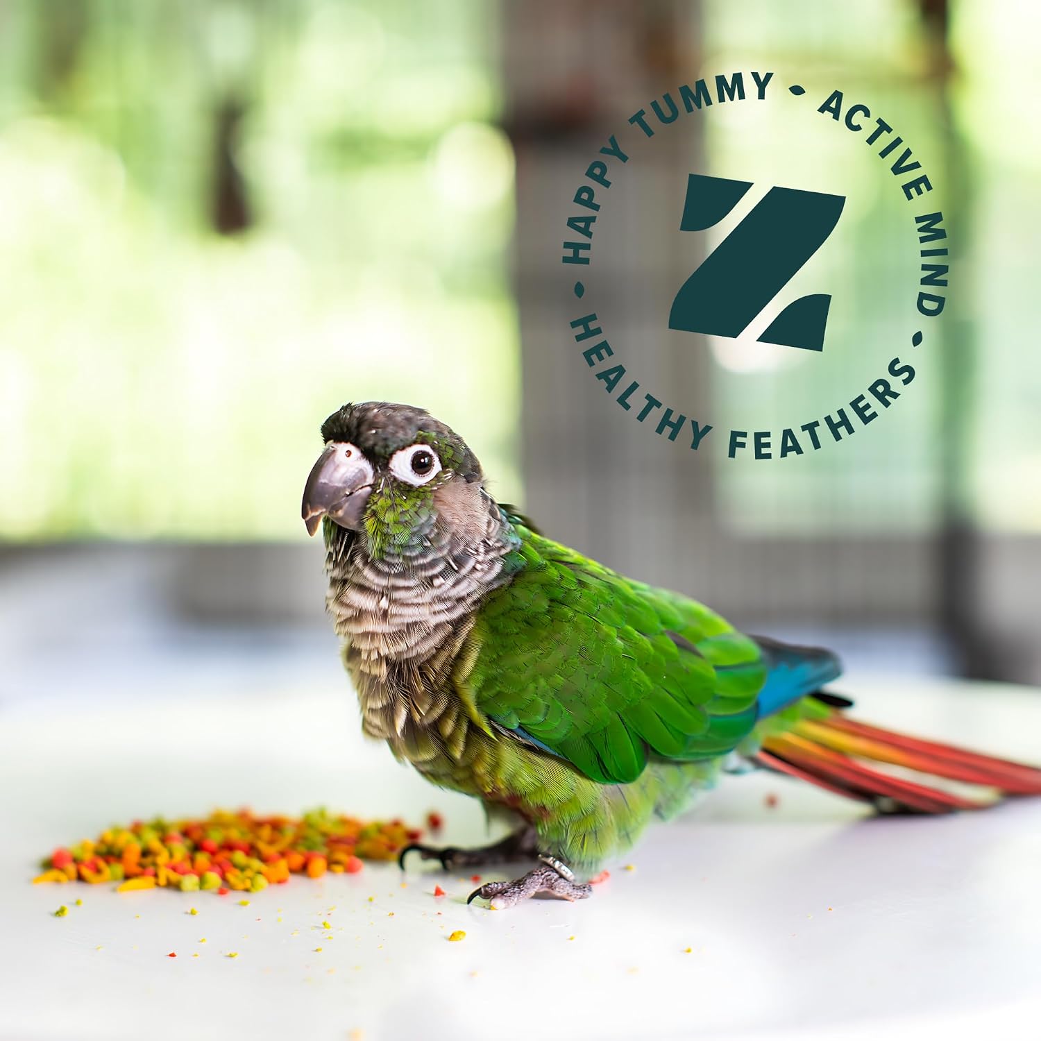 ZuPreem FruitBlend Cockatiel & Conure Food, Uniform Bird Food, M, 2 lb | Bird Food Pellets, Real Fruit, Blend, Cockatiel Food, Conures, Lovebirds, Love Bird Pellets, Quaker, Parrot, Medium Birds
