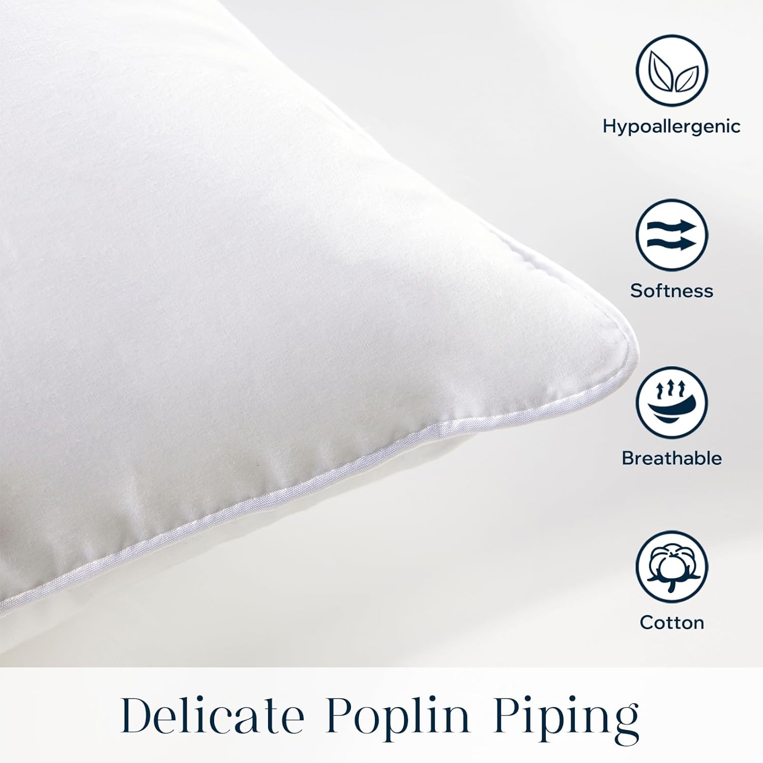 Phantoscope Throw Pillow Insert with 100% Cotton Cover, 26x26 Inch, 1 Pack