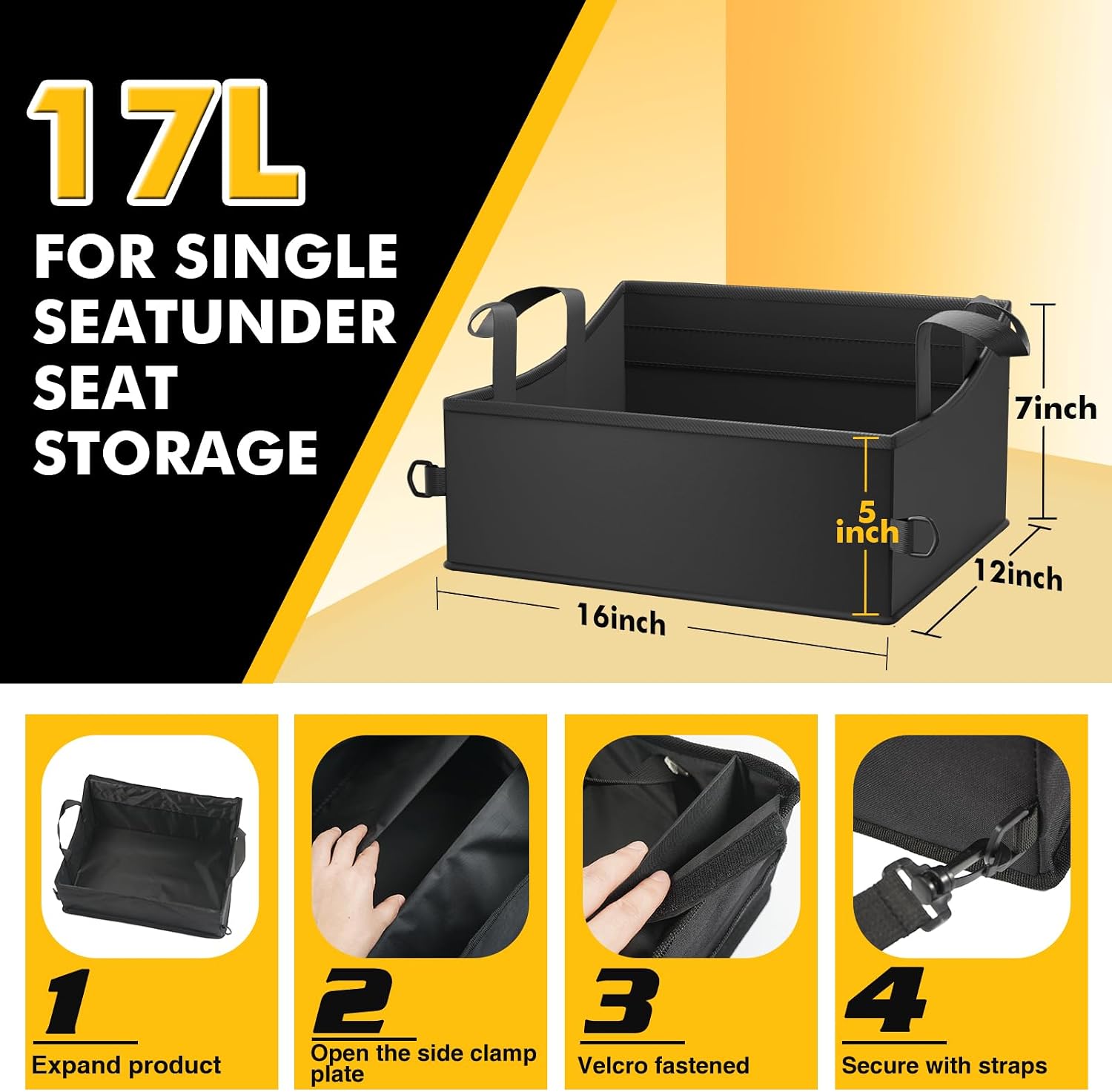 MIKKUPPA Truck Under Seat Storage - Fit for 2015-2024 Ford F150 F250 F350 | 3 Compartments for F-150 Storage Accessories, Truck Tool Box Organizer