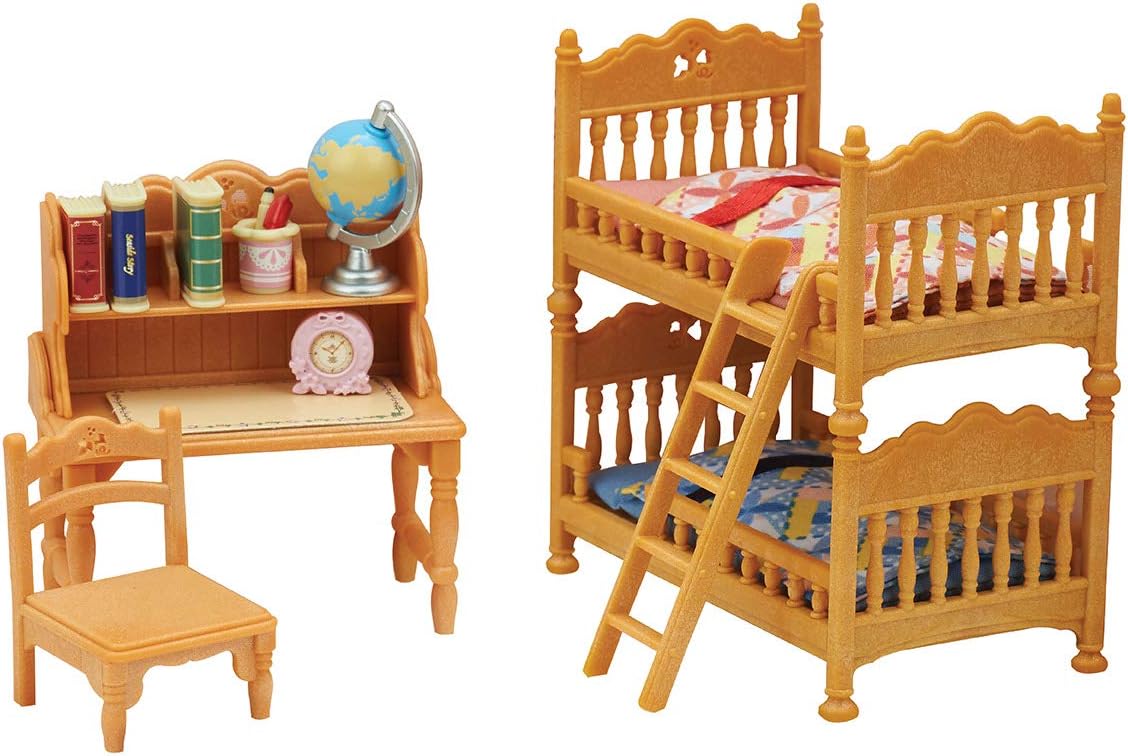 Calico Critters - Children's Bedroom Set - Dollhouse Furniture Sets | Decorate the kids' room with beds and desk-to-toy details - a cozy setup for
