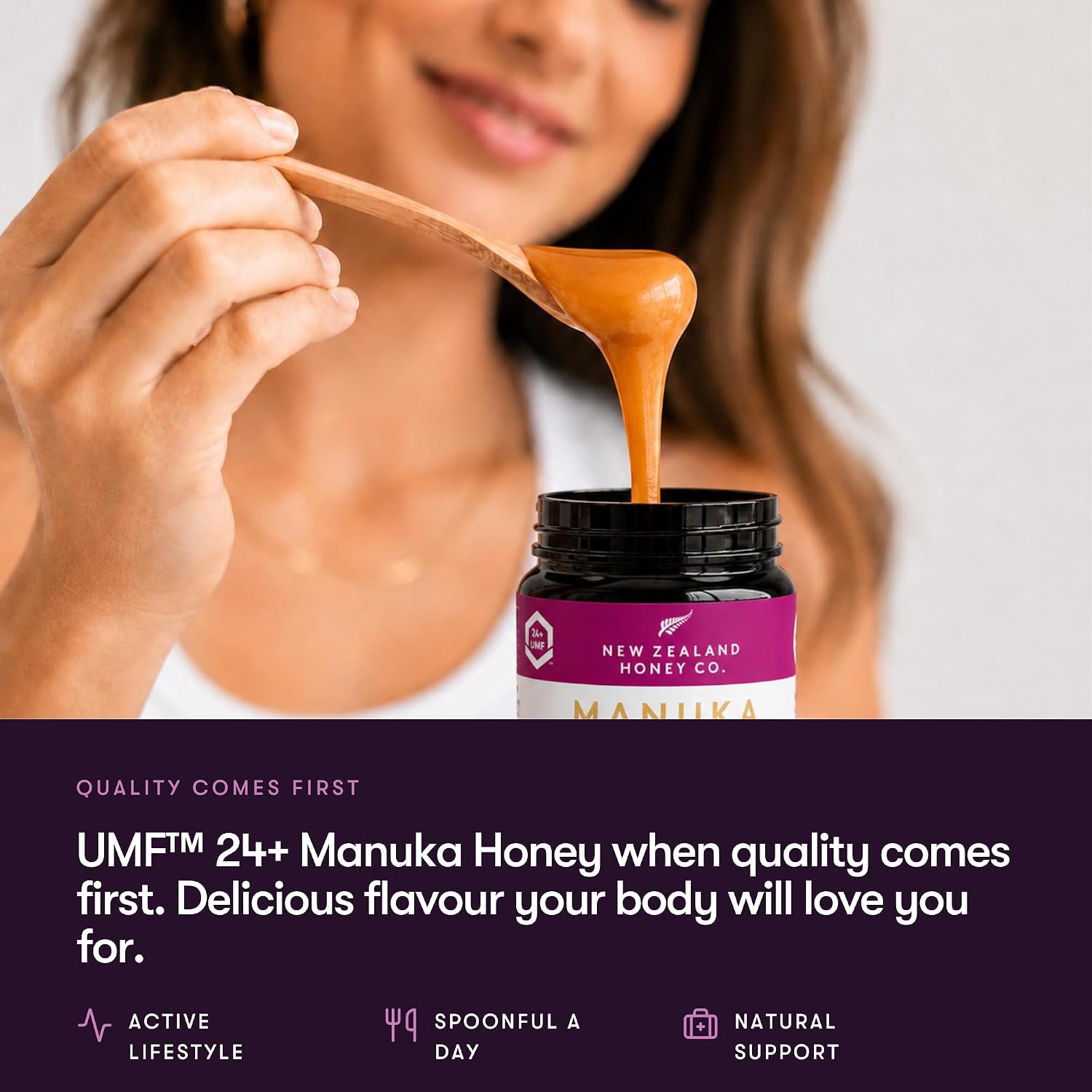 Raw Manuka Honey UMF 24+ MGO 1122+, UMF Certified, 3rd Party Tested, 8.8oz
