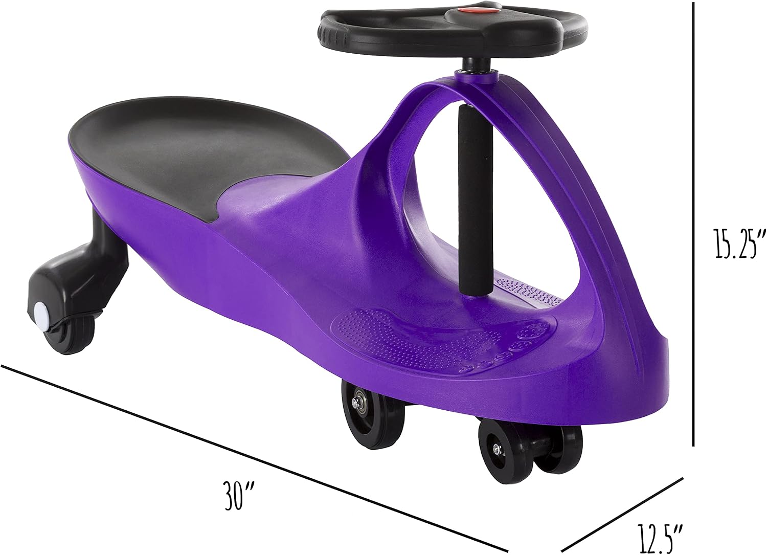 Wiggle Car Ride On Toy - No Batteries, Gears or Pedals - Twist, Swivel, Go - Outdoor Ride Ons for Kids 3 Years and Up by Lil' Rider (Hot Pink)