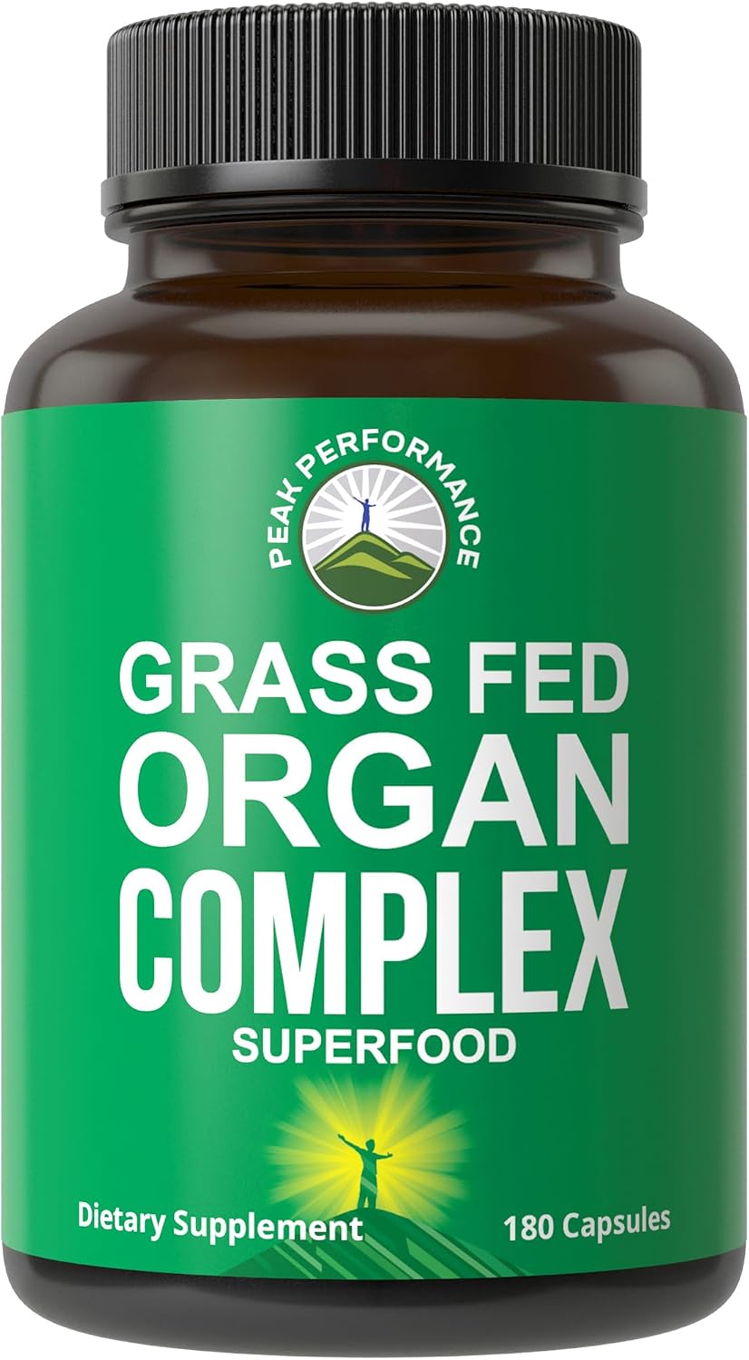 Peak Performance Grass Fed Beef Organ Complex Capsules from New Zealand