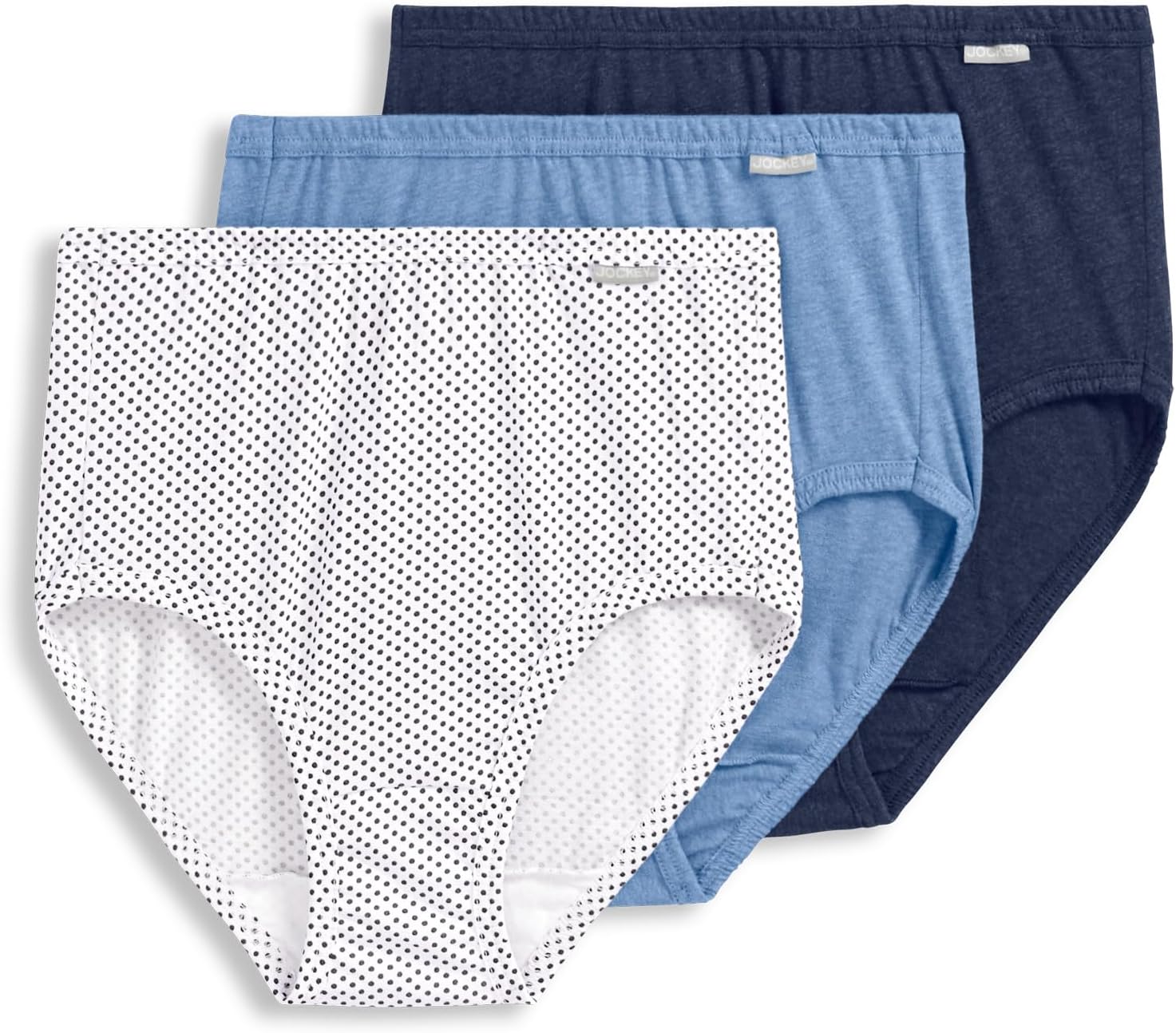 Jockey Women's Underwear 100% Cotton Elance Brief - 3 Pack