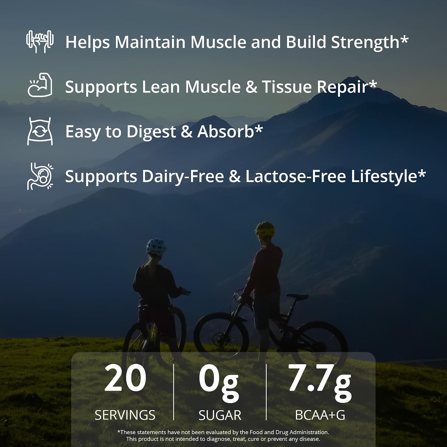 MRM Nutrition Egg White Protein - 23g Fat-Free Protein - 20 Servings | Free of Dairy & Gluten, Sugar Free Vanilla Flavored Powder, With Digestive Enzymes, and Soy, High Biological Value