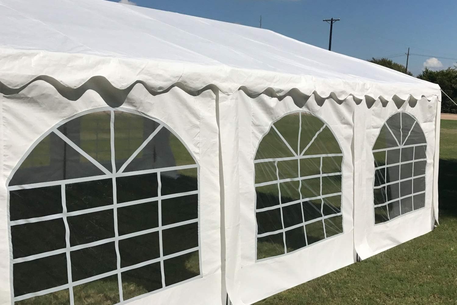 DELTA 26'x16' Budget PE Party Tent + (2) Long Bags + (1) Short Bag, Tents for Parties, Canopy Carpas para Fiestas,Wedding Event Tents for Outdoor Events (B Model)