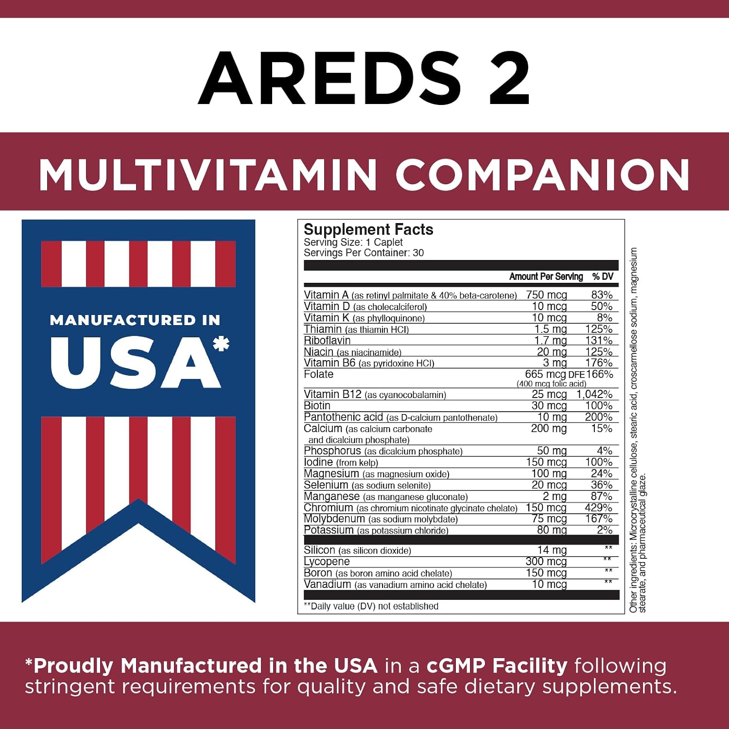 Viteyes Classic AREDS 2 Companion Multivitamin Supplement, Comprehensive Multivitamin Formula for AREDS 2 Users, 90 Capsules