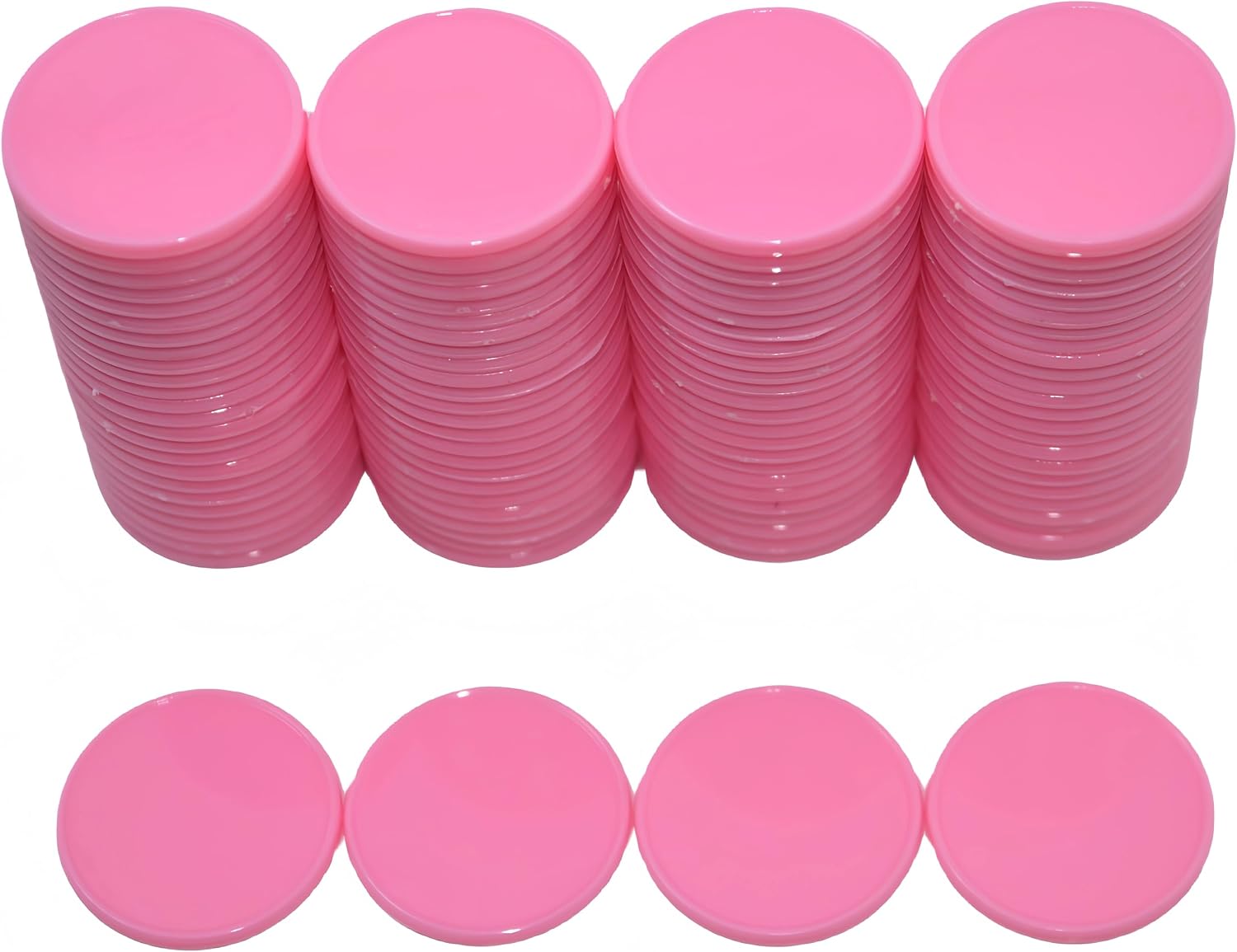 Smartdealspro Set of 100 25MM/1 Inch Opaque Plastic Learning Counting Counters Poker Chips (Red)