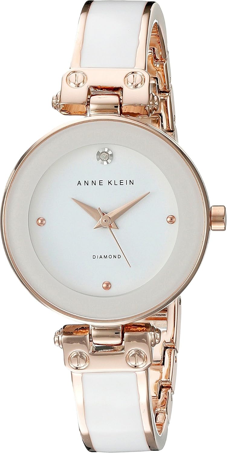 Anne Klein Women's Genuine Diamond Dial Bangle Watch