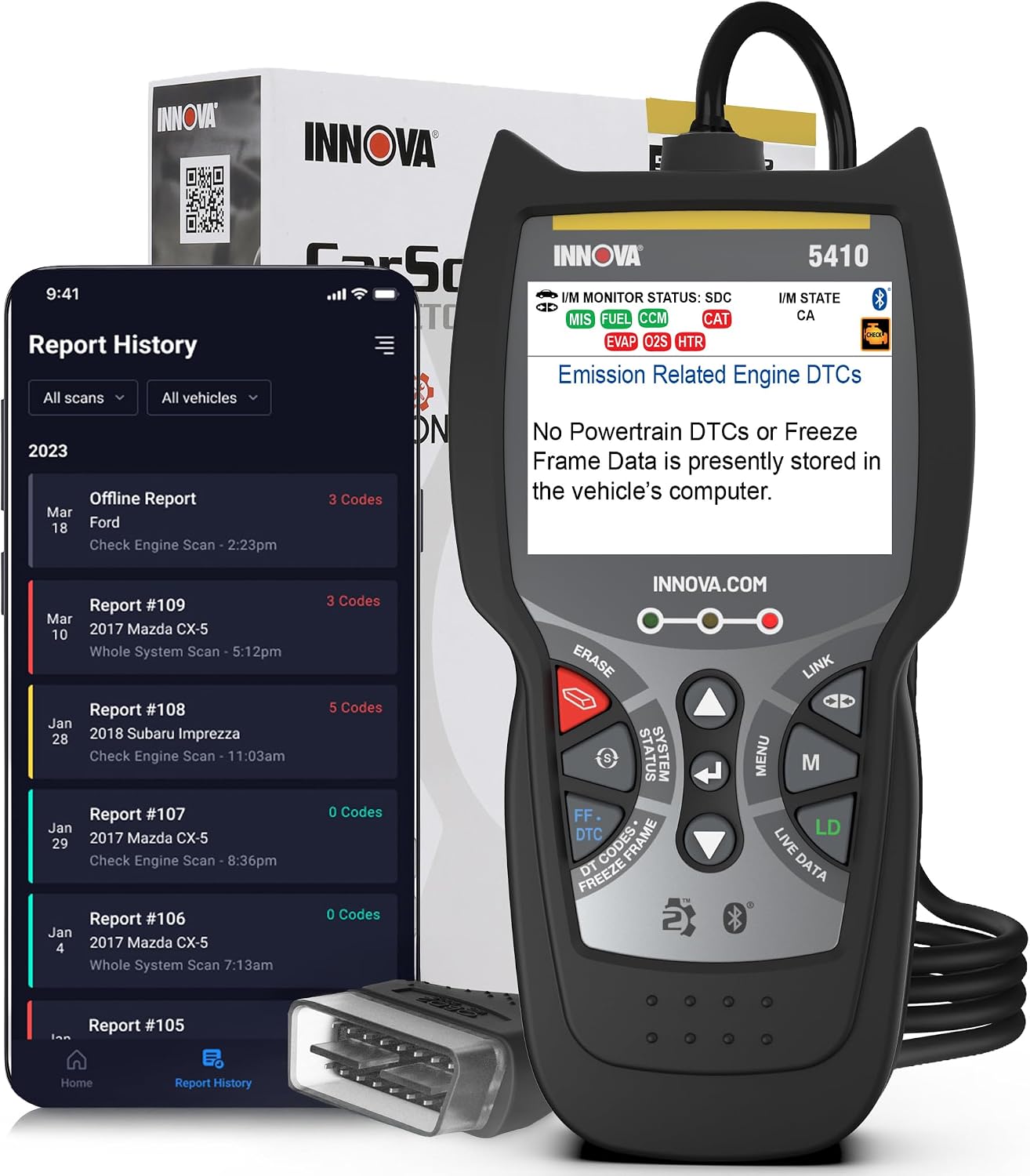 Innova 5410 All-System OBD2 Scanner Diagnostic Tool for Cars & Trucks – Automotive Scan Tools for Engine, ABS, SRS & Transmission