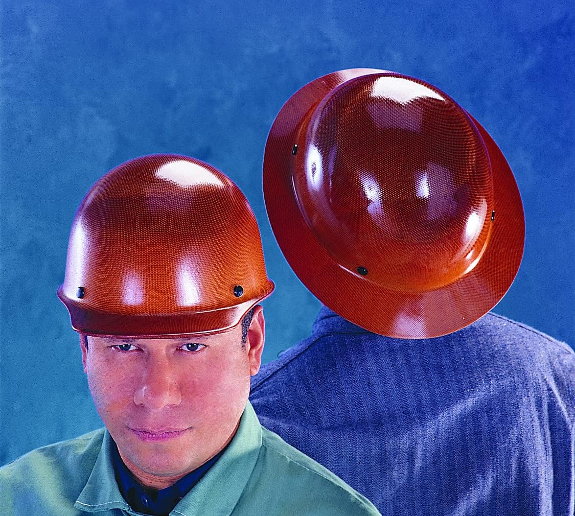 MSA Skullgard Cap Style Safety Hard Hat with Suspension - Non-Slotted Cap, Made of Phenolic Resin, Radiant Heat Loads up to 350F | Staz-On Pinlock Suspension