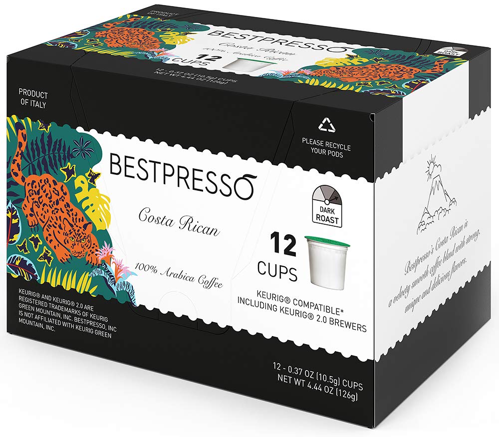 Bestpresso Coffee, Donut Shop Medium Roast Single Serve K-Cup Pods, 96 Count (Compatible With 2.0 Keurig Brewers) 8 Packs Of 12 Cups