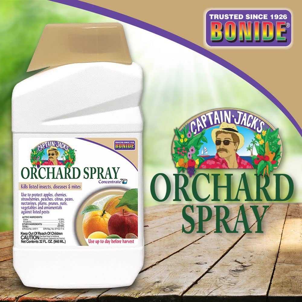 Bonide Captain Jack's Citrus, Fruit & Nut Orchard Spray, 32 oz | Ready-to-Spray, Multi-Purpose Fungicide, Insecticide, and Miticide