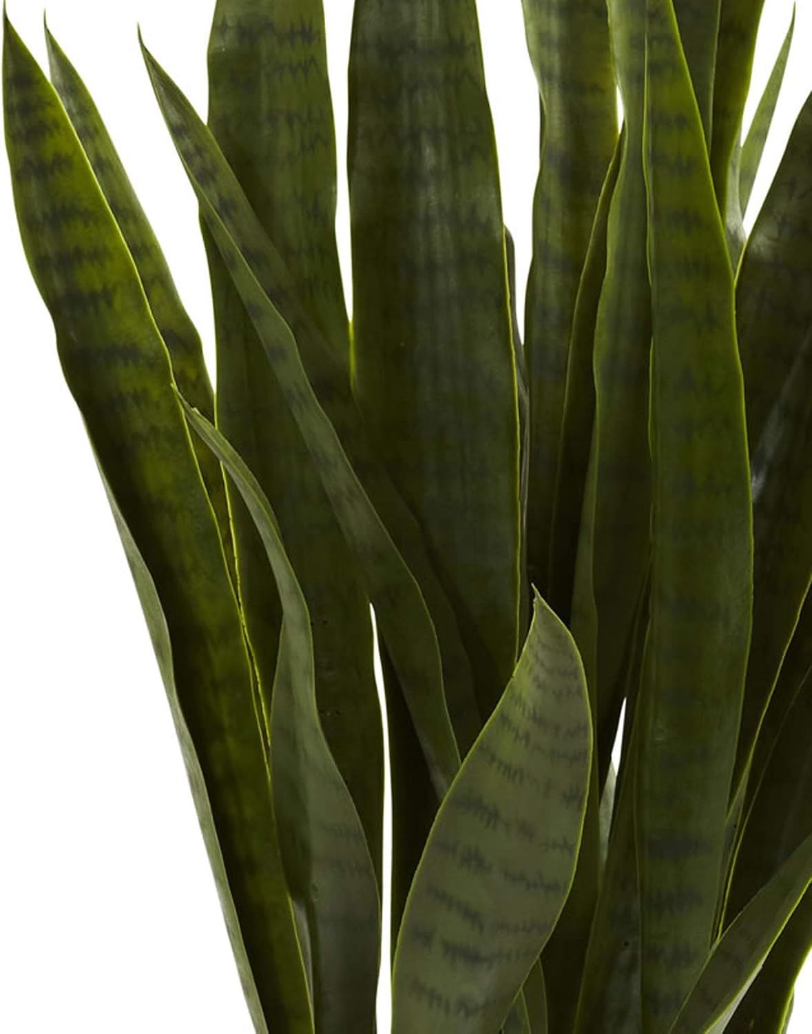 Nearly Natural 35 in Artificial Sansevieria Plant with Black Planter | Artificial Snake Plant, Faux Greenery, Indoor Home and Office Decor
