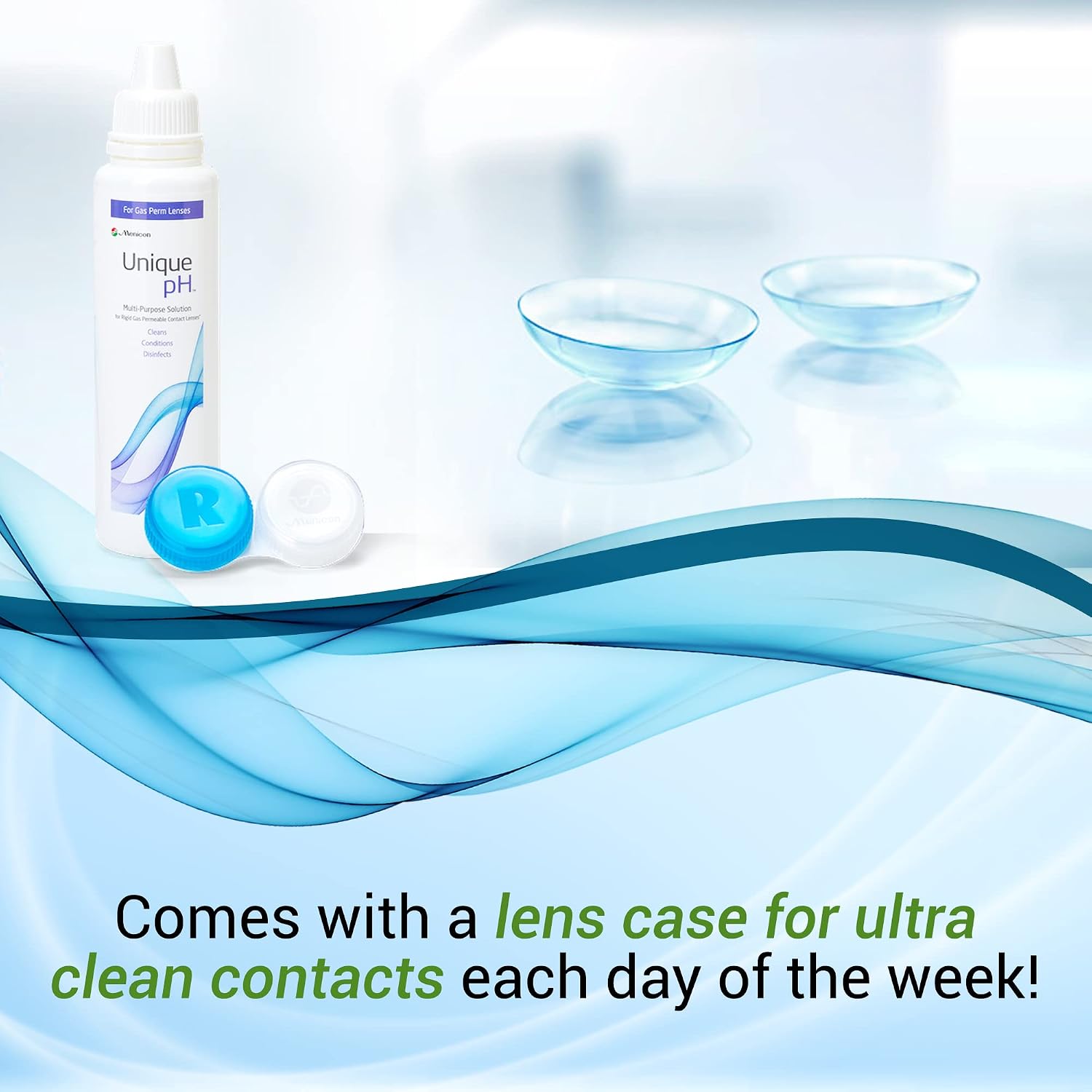 Menicon Unique pH Multipurpose Contact Lens Solution with Lens Case 4 fl oz