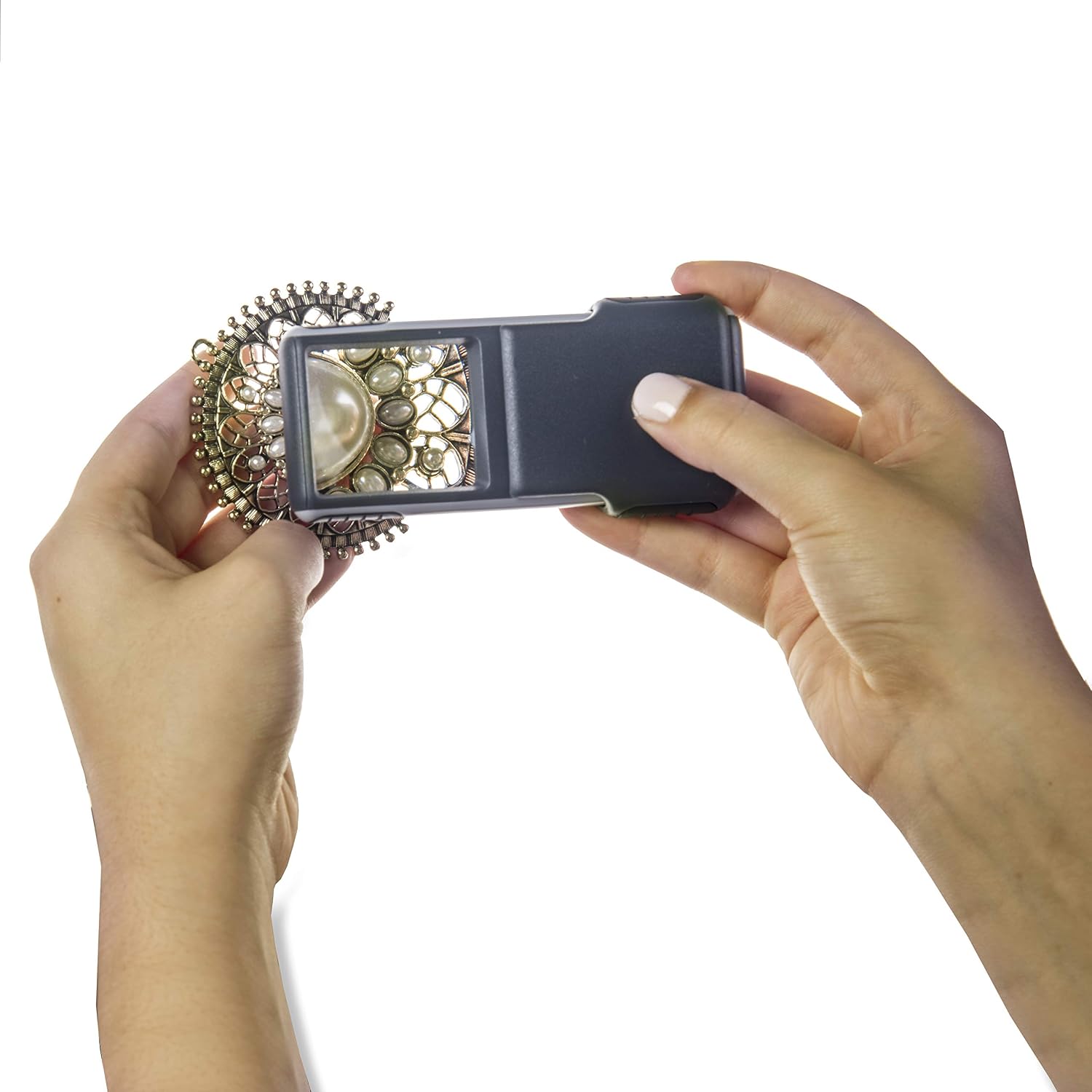 Carson MiniBrite 3x Power LED Lighted Slide Out Magnifier with Protective Sleeve (PO-25), gray