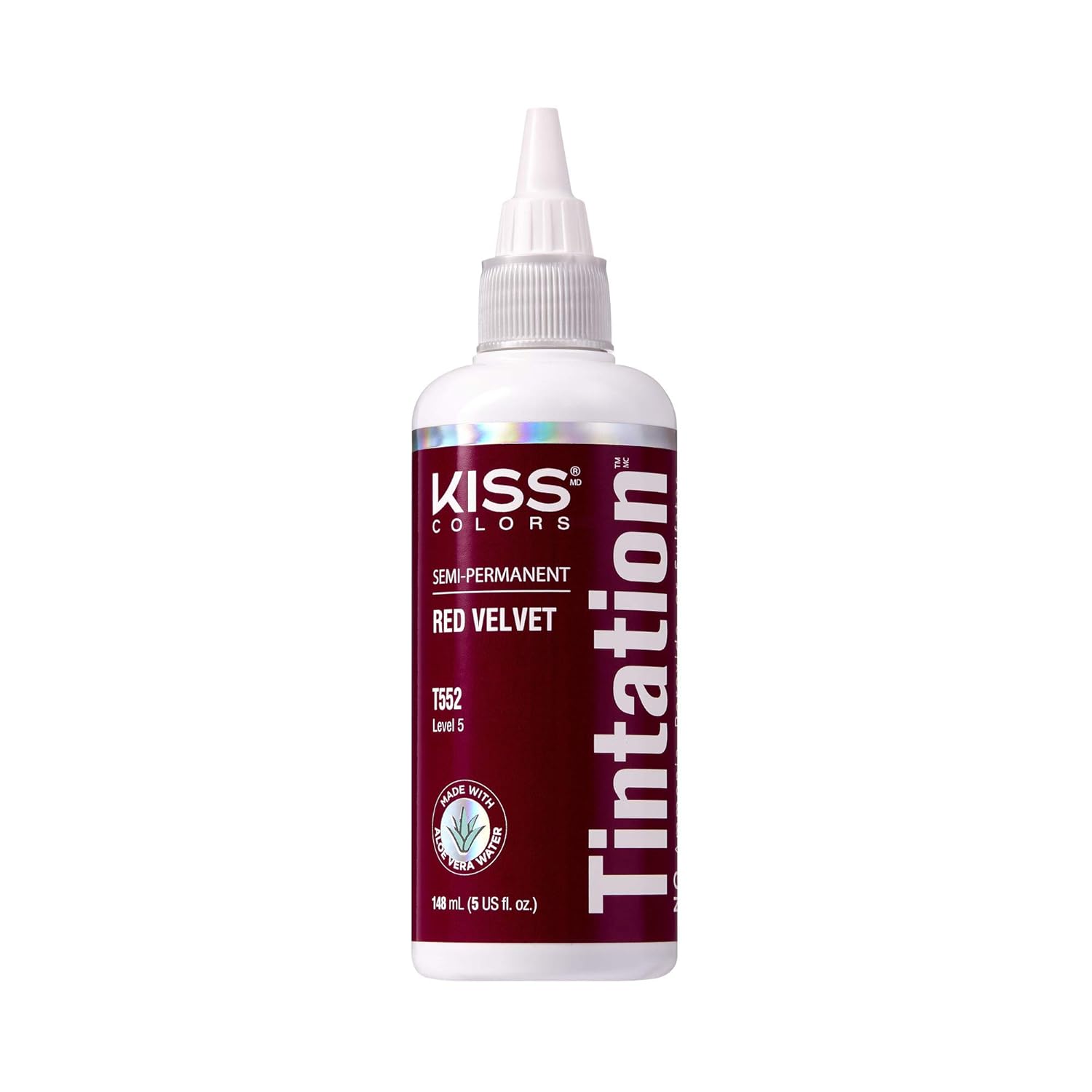Red by Kiss Tintation Semi-Permanent Hair Color, Aloe Vera Water Based, Argan Oil, Olive Oil, Collagen & Keratin, Long-Lasting Color Dye (Honey Brown, 5 Fl Oz)
