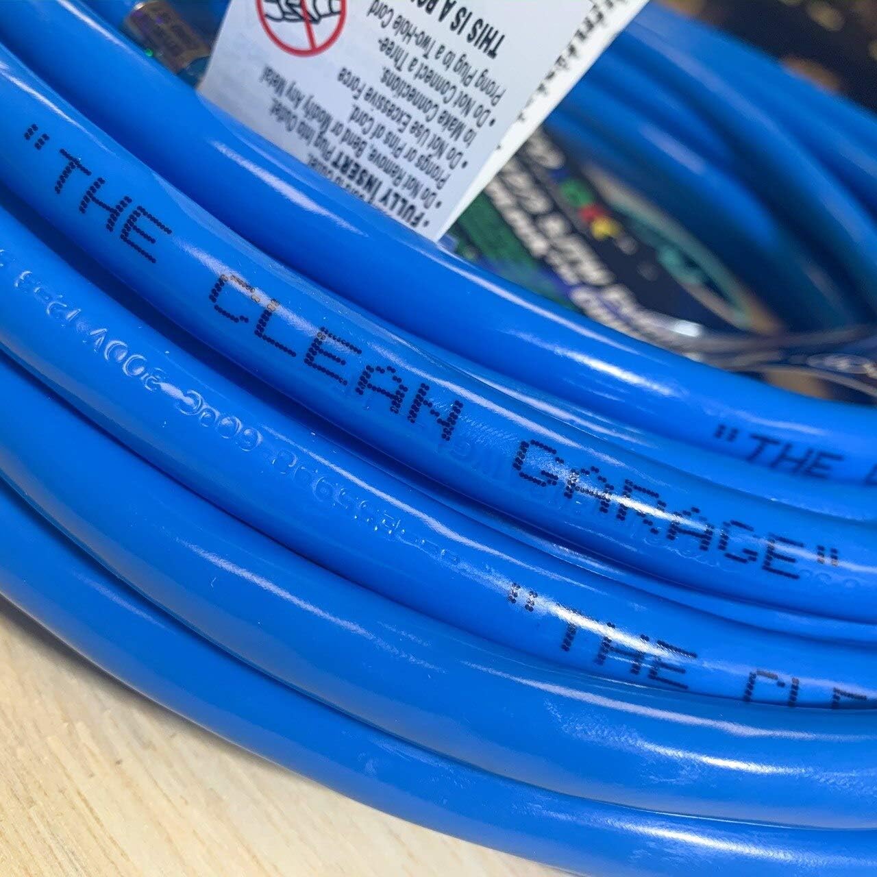 The Clean Garage 50' 12/3 SJTW Pro Lock Locking Lighted Extension Cord Blue