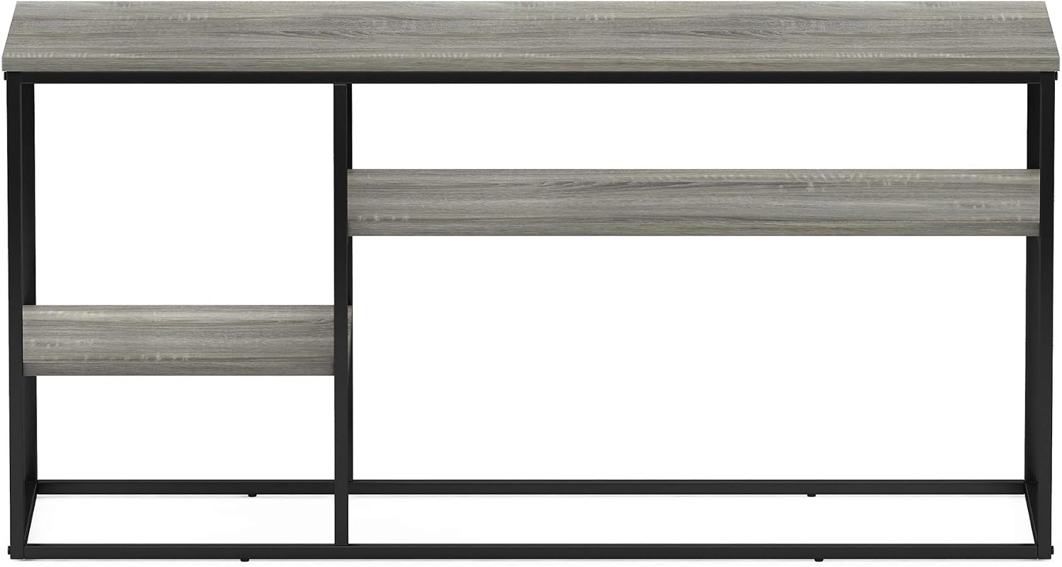 Furinno Moretti 3-Tier Metal Frame TV Stand, French Oak Grey