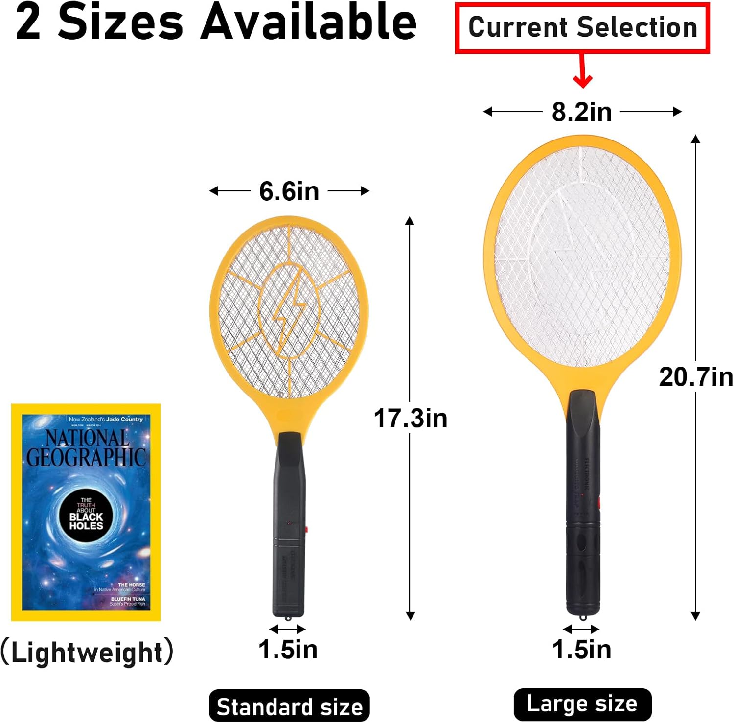 Electric Fly Swatter Handheld Bug Zapper - Indoor Outdoor Zapping Racket for Pest Mosquito & Flies - Battery Powered Safe to Touch with 3-Layer