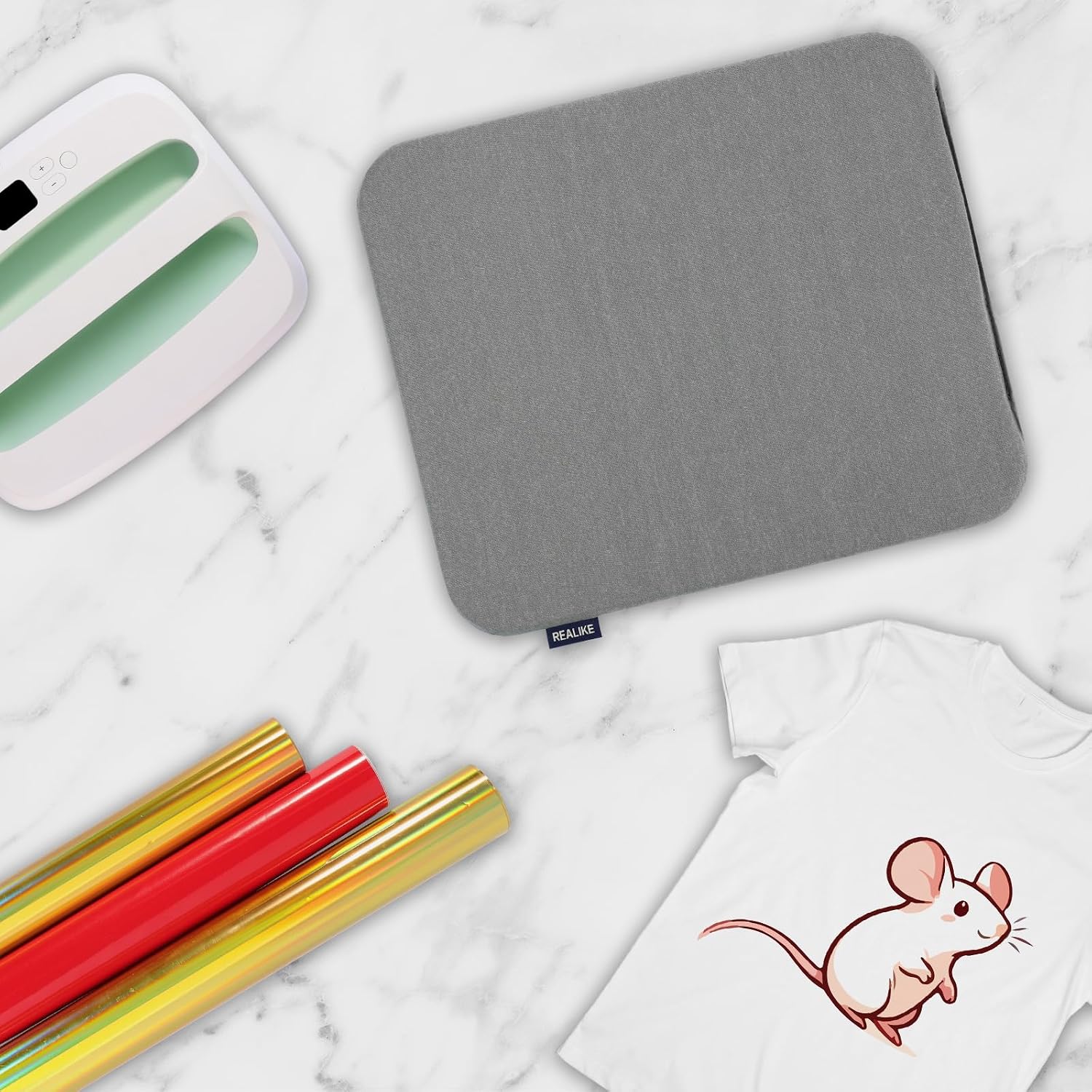 REALIKE Heat Press Mat Compatible with Cricut Easy Press 2/Cricut Easy Press(12X12 inch)