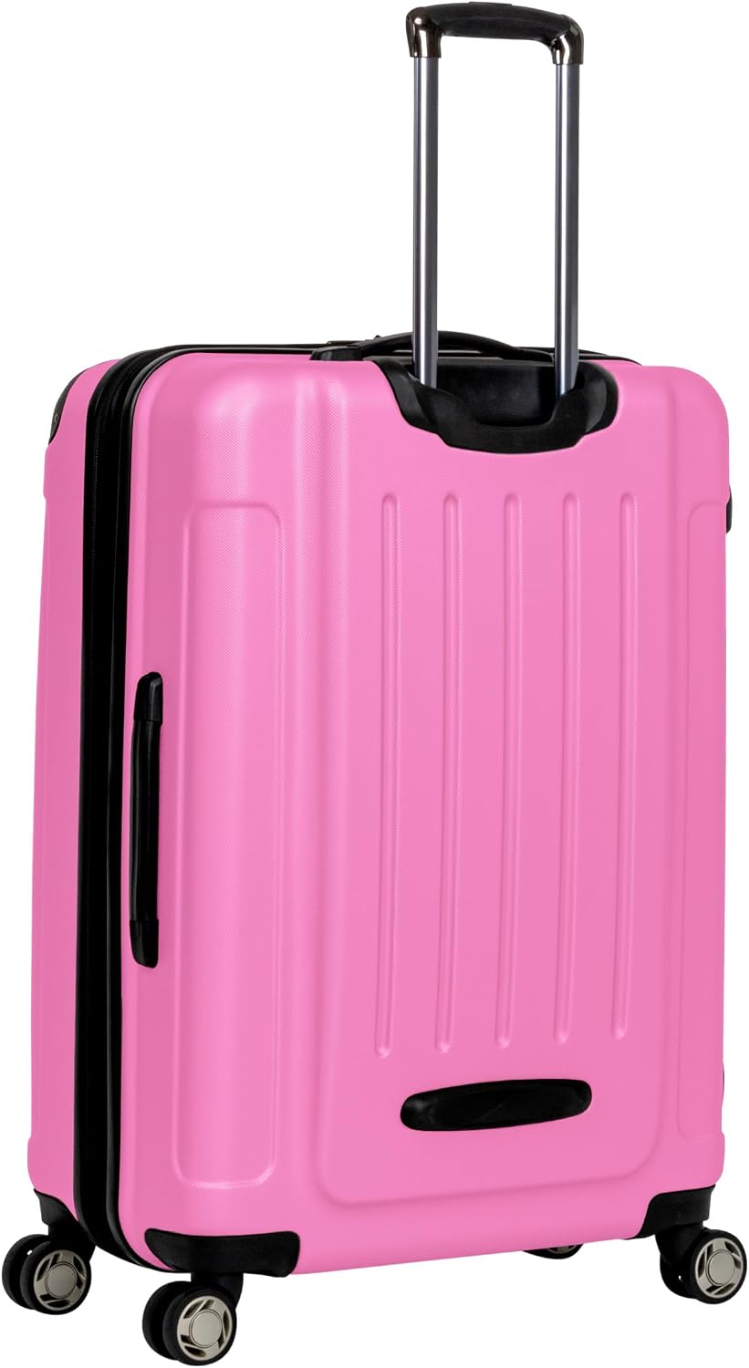 Kenneth Cole REACTION Renegade Luggage Expandable 8-Wheel Spinner Lightweight Hardside Suitcase, Champagne, 20-Inch Carry On