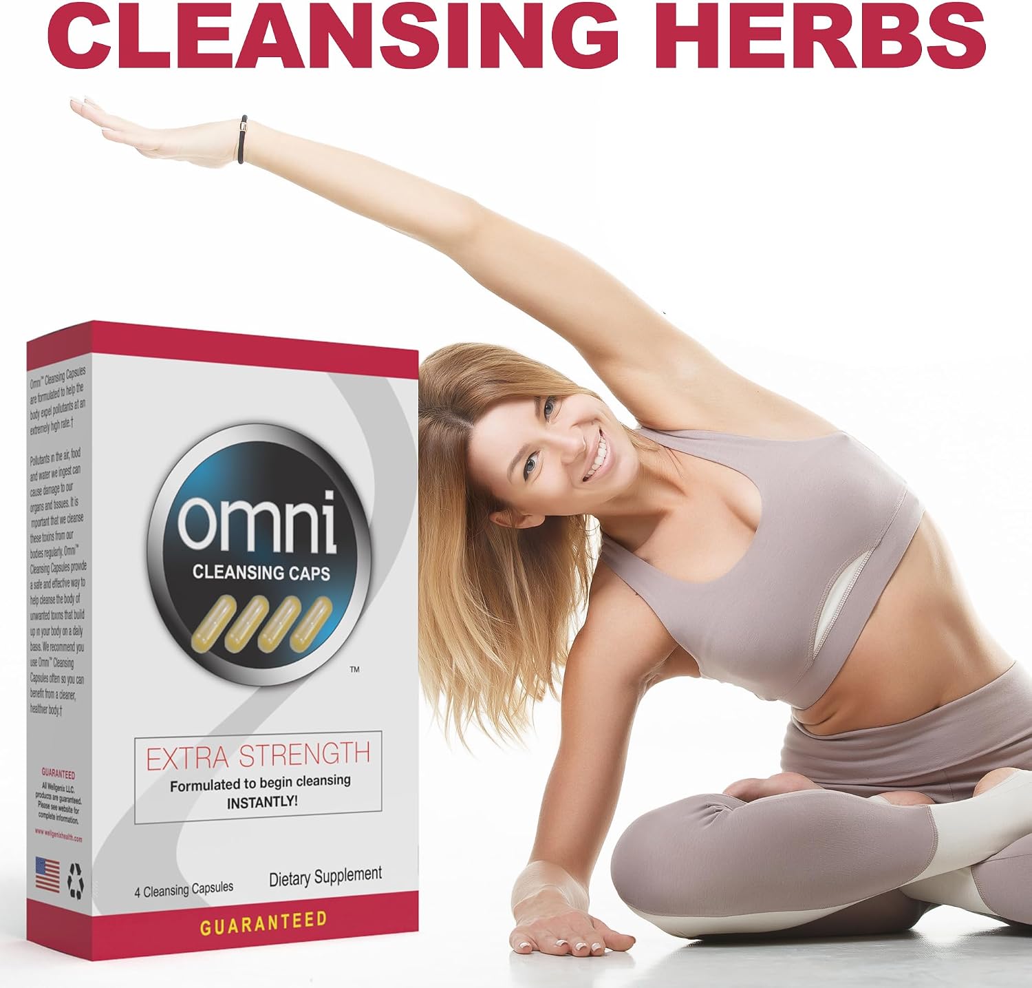 Wellgenix Omni Herbal Cleanse Detox Capsules: Fast Acting, Extra Strength Detox Cleanse for Whole Body, Flush Your System with Detoxifying Capsules, 4 Count