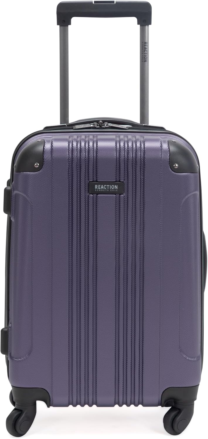 Kenneth Cole REACTION Out of Bounds Lightweight Hardshell 4-Wheel Spinner Luggage, Teal, 20-Inch Carry On