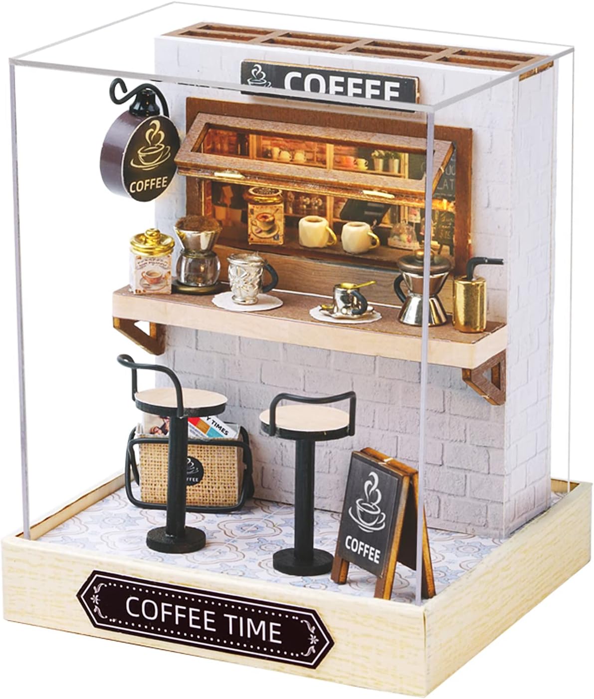 CUTEROOM DIY Doll Room Miniature Furniture Wooden House Kit-Study Room