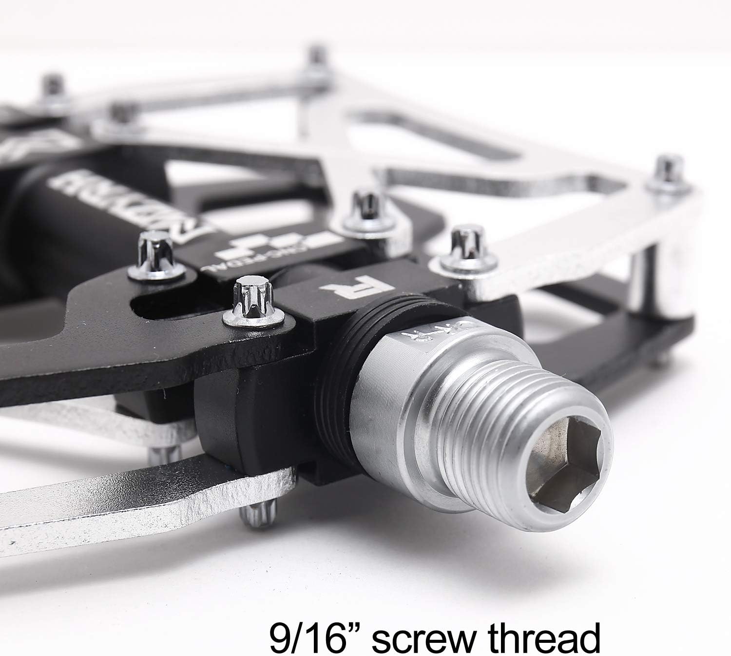MZYRH Mountain Bike Pedals, Ultra Strong Colorful CNC Machined 9/16" Cycling Sealed 3 Bearing Pedals