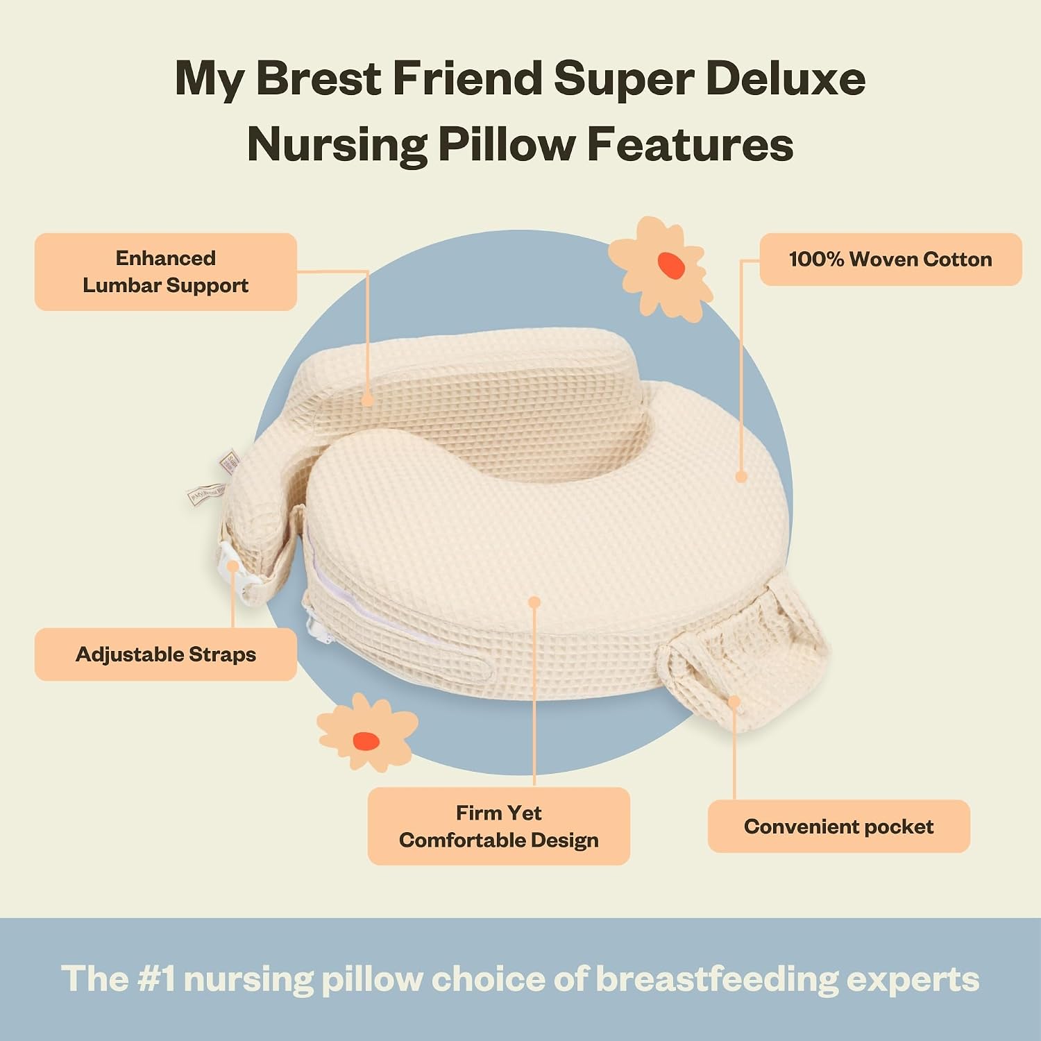 My Brest Friend Super Deluxe Nursing Pillow - Platinum