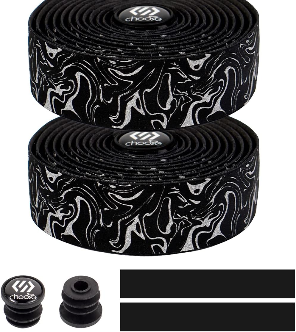 Chooee Road Bike Handlebar Tape,2PCS Bicycle Bar Tape,Red/Blue/Green/Yellow/Orange/Purple/Silver/Black