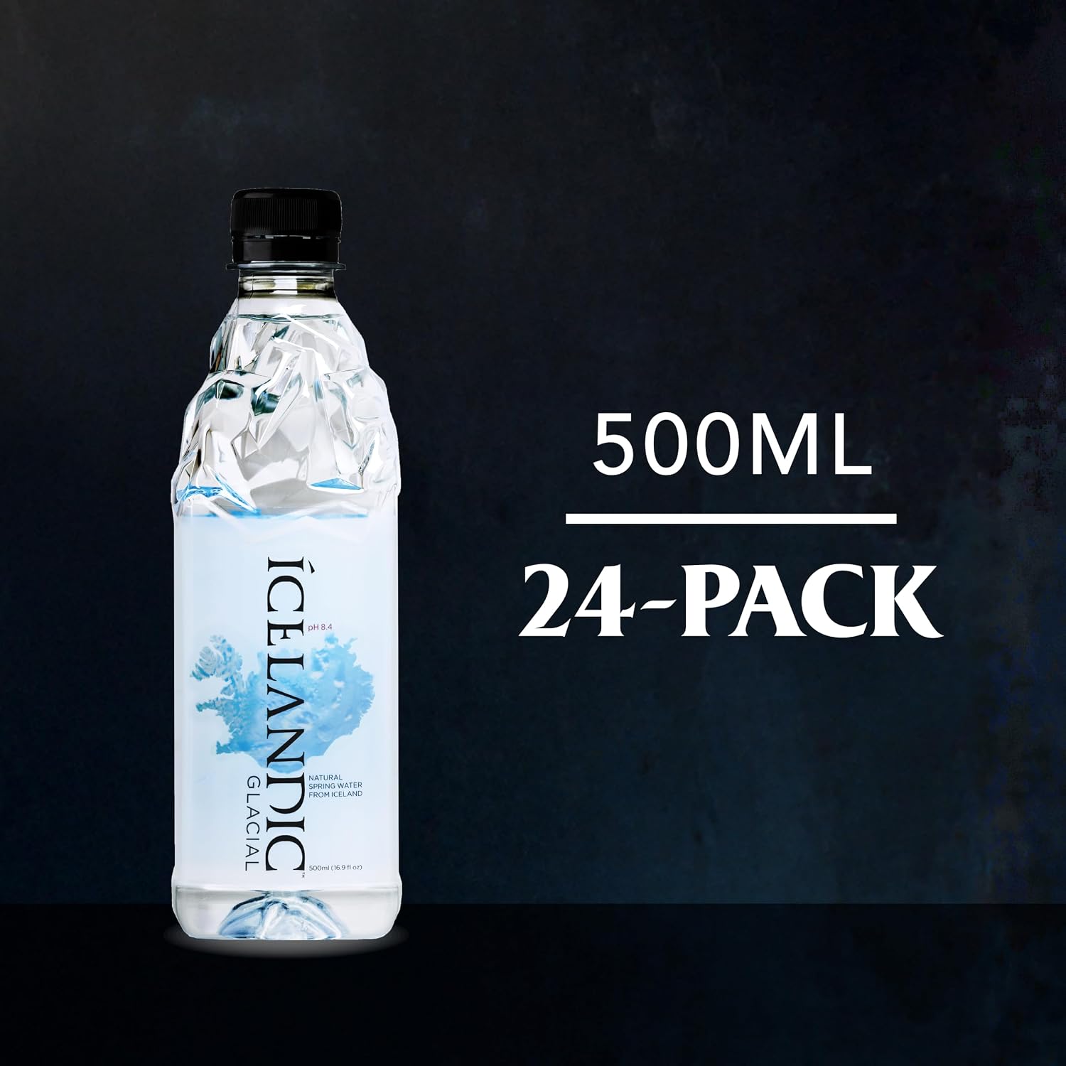 Icelandic Glacial Natural Spring Alkaline Water, 16.9 Fl Oz (Pack of 24) | Natural Spring Alkaline Water