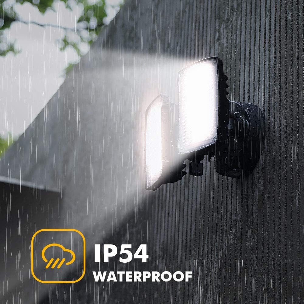 LUTEC 2 Packs 14W LED Flood Light Outdoor, 1300LM 5000K Single-Head Floodlight