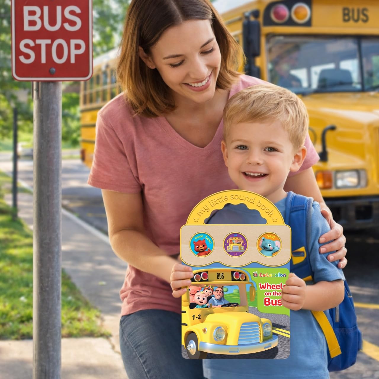 CoComelon Wheels on the Bus: 3-Button Sound Board Book for Babies and Toddlers, Ages 1-4