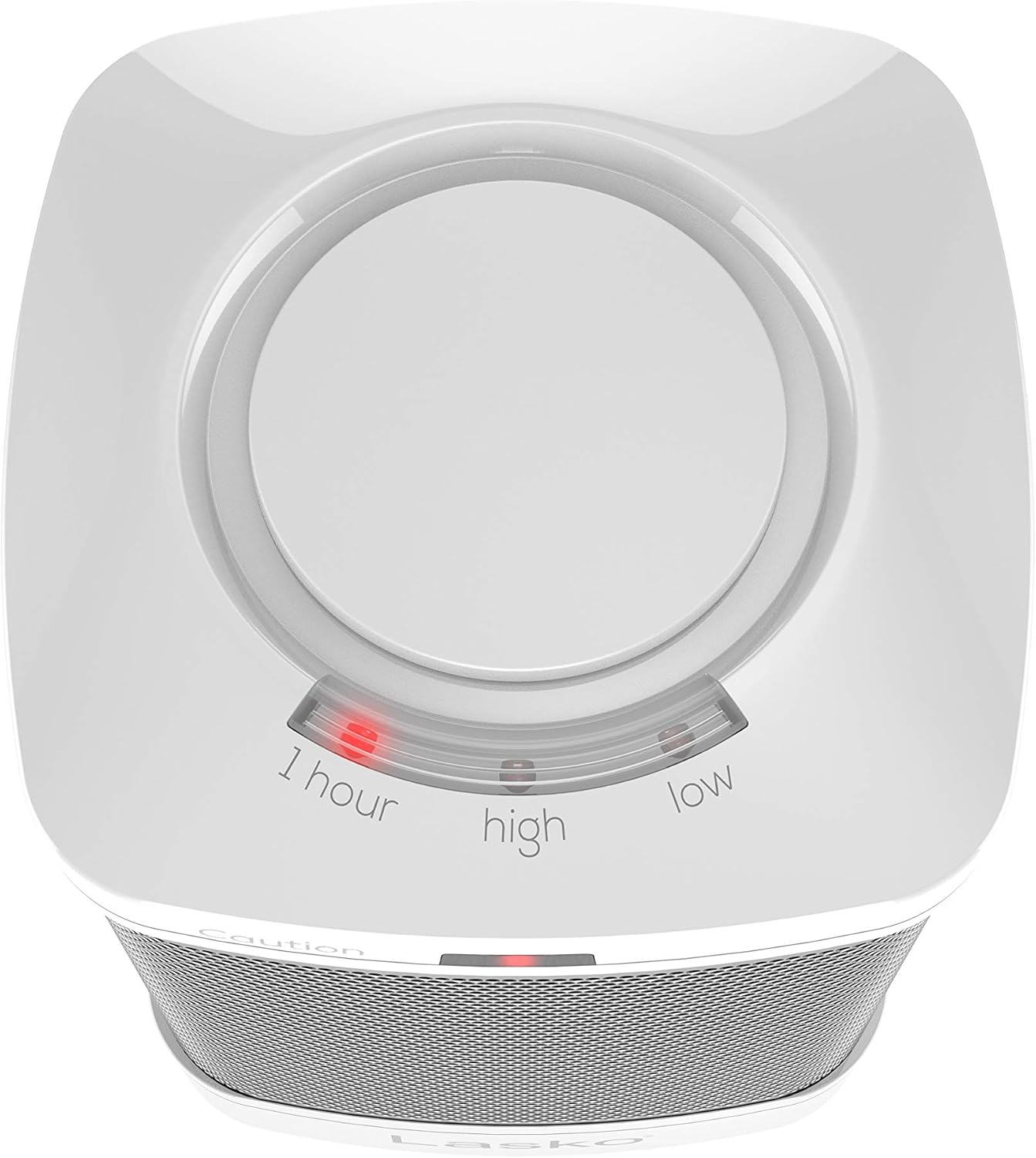 Lasko Electric Ceramic Space Heater for Bathroom - 8” - CD08200 - White | ALCI Safety Plug, Portable, 2 Heat Settings, Simple Heat Button, Overheat Protection, Cool Touch Housing, 1500W