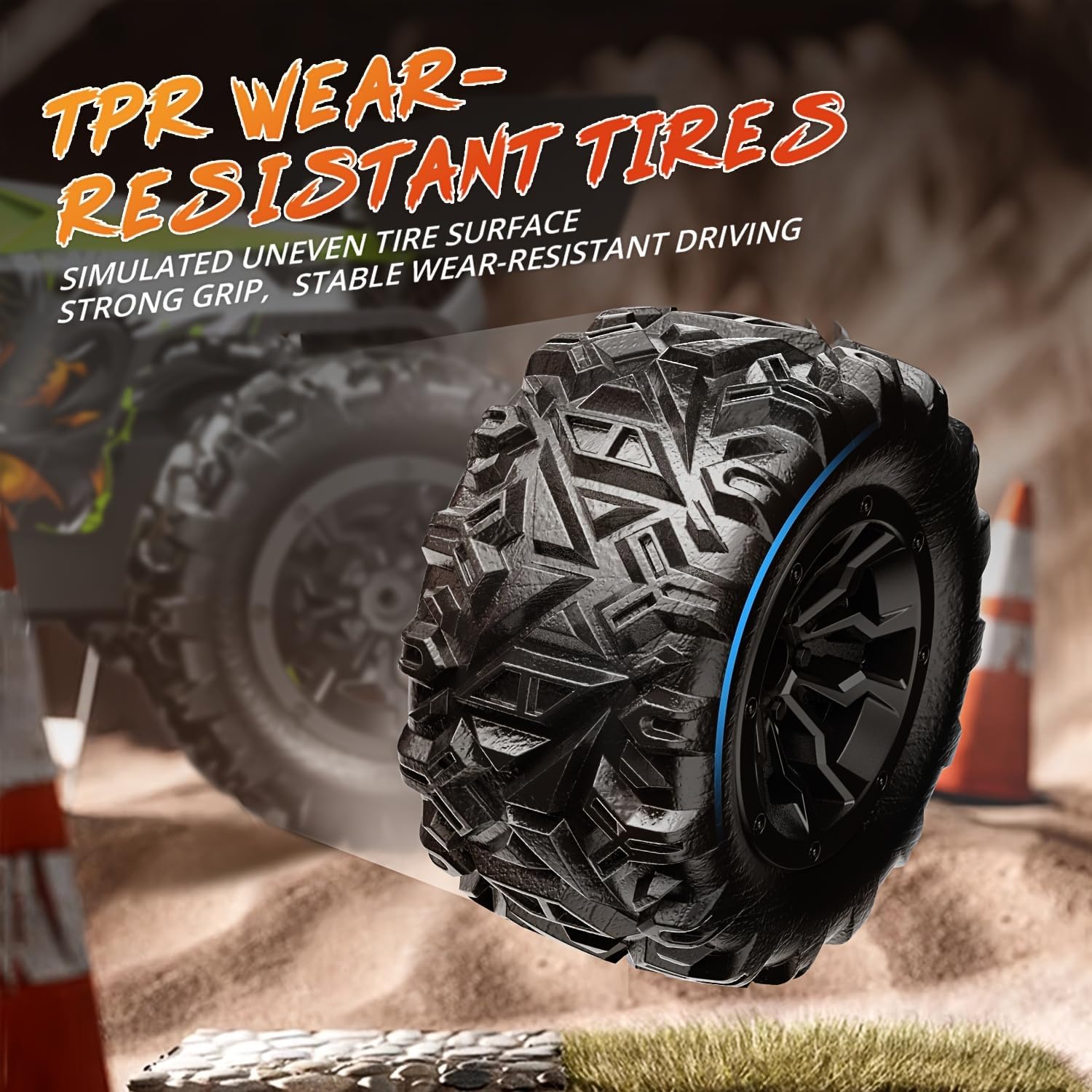 1/18 Scale High Speed RC Cars, 30KM/H 4WD Off-Road Remote Control Trucks for Adults and Kids Boys, All Terrain Truck Toys Gifts