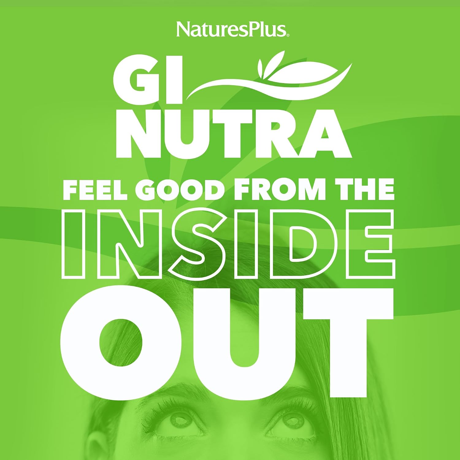 NaturesPlus GI Natural Total Digestive Wellness - 90 Bi-Layered Tablets - with L-Glutamine, Probiotics, Prebiotics & Enzymes - Gluten Free - 30 Servings