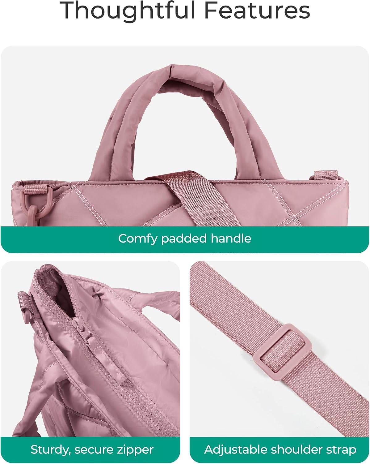 BAGSMART Crossbody Bags for Women, Lightweight Purses for Women, Quilted Puffer Tote Handbags for Daily Use,Shop,Travel