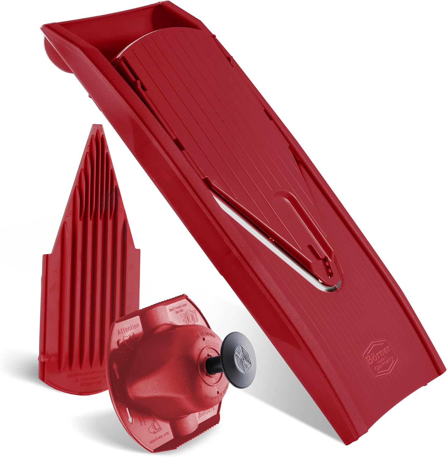 BORNER V Mandoline Slicer Kitchen V1 ClassicLine Starter Set | Vegetable Grater Börner - Quality Made in Germany, Color:Orange