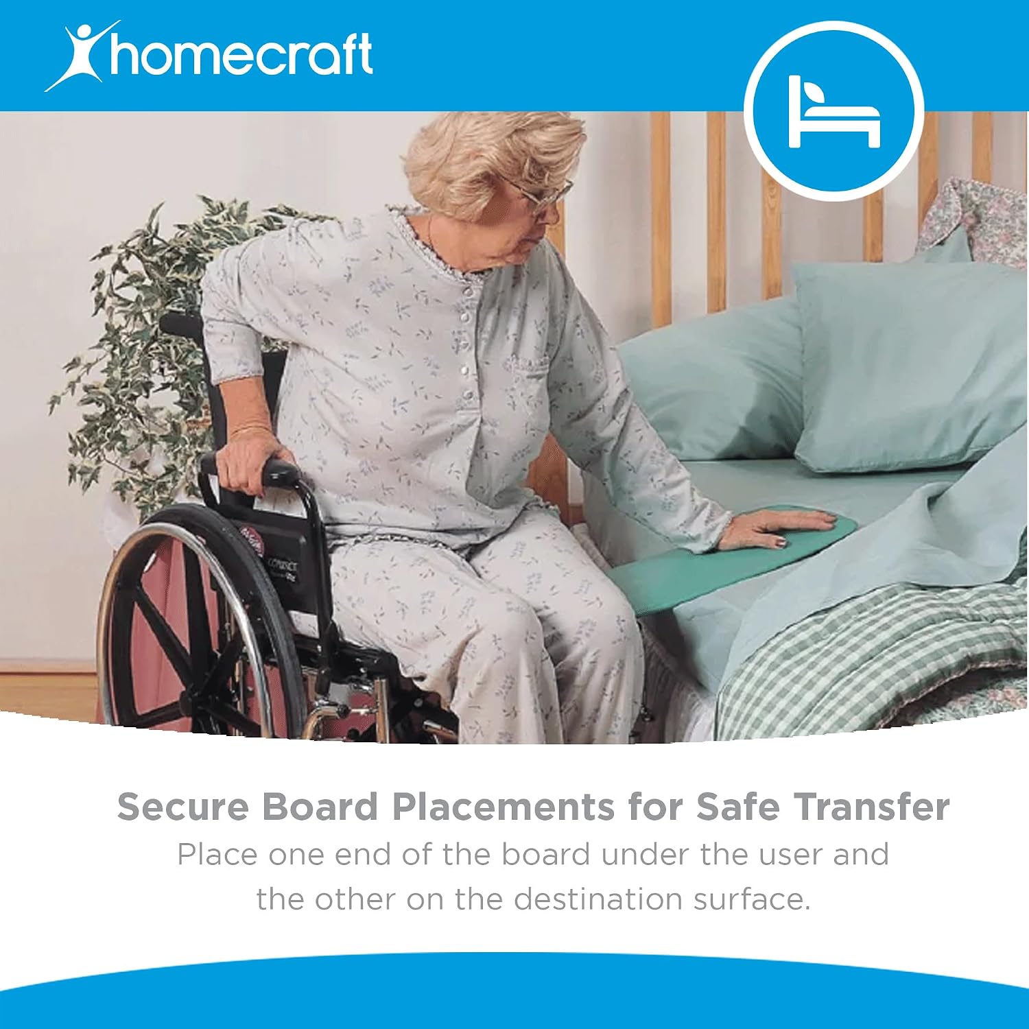 Days Curved Transfer Board with Handles, 27-5/8" 336 lbs. Capacity