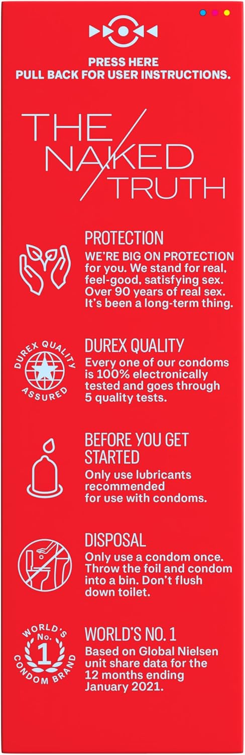 Durex Condoms, Extra Sensitive & Extra Lubricated Condoms, Ultra Fine, Natural Latex Condoms, (Packaging May Vary) , 24 Count (Pack of 2)