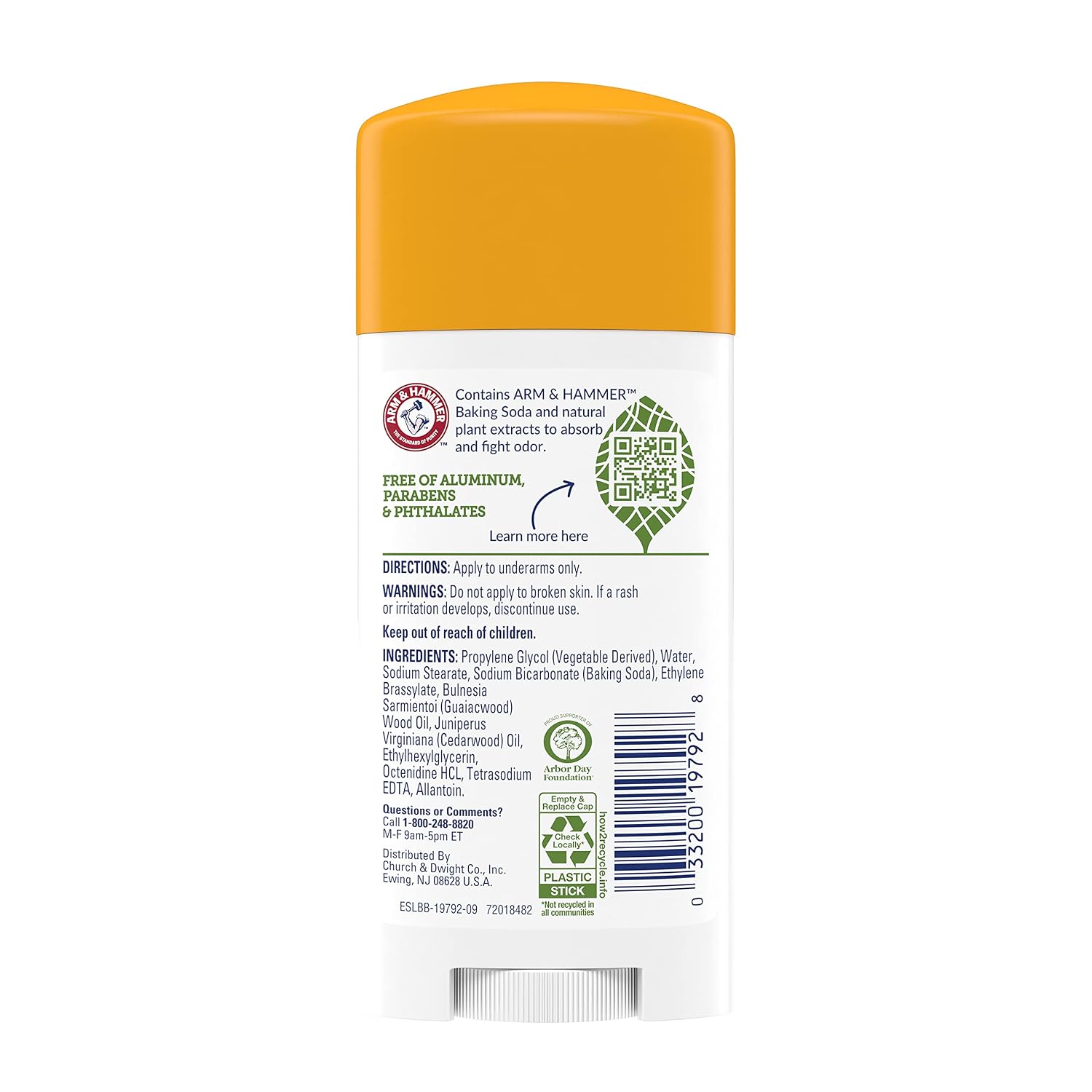 Arm & Hammer Essentials? Deodorant Unscented - 2.5 oz - 2pc