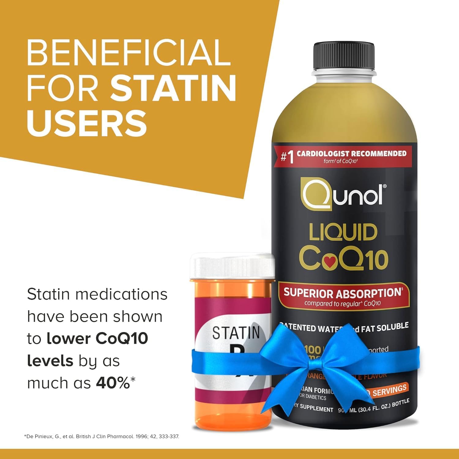Qunol Liquid CoQ10 100mg, Superior Absorption, Antioxidant, 20 Ounces | #1 Cardiologist Recommended Supplement for Heart Health, Coenzyme Q10 Supplement to support Vascular Health & Cellular Energy