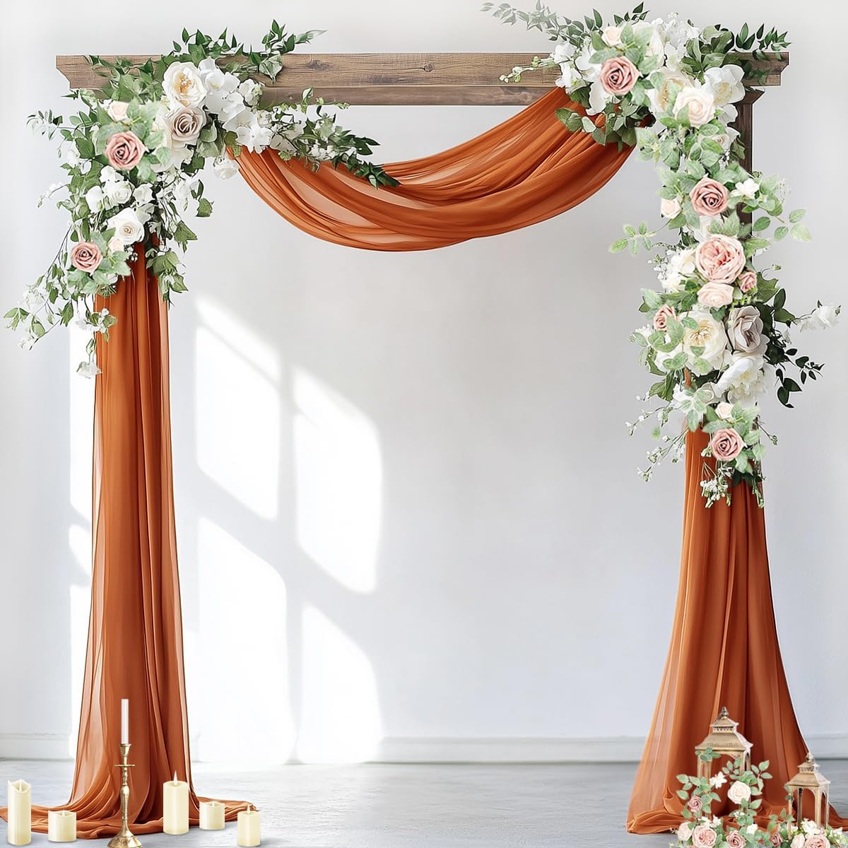 Wedding Arch Draping Fabric Sheer Chiffon Curtain Drape Wedding Party Decor