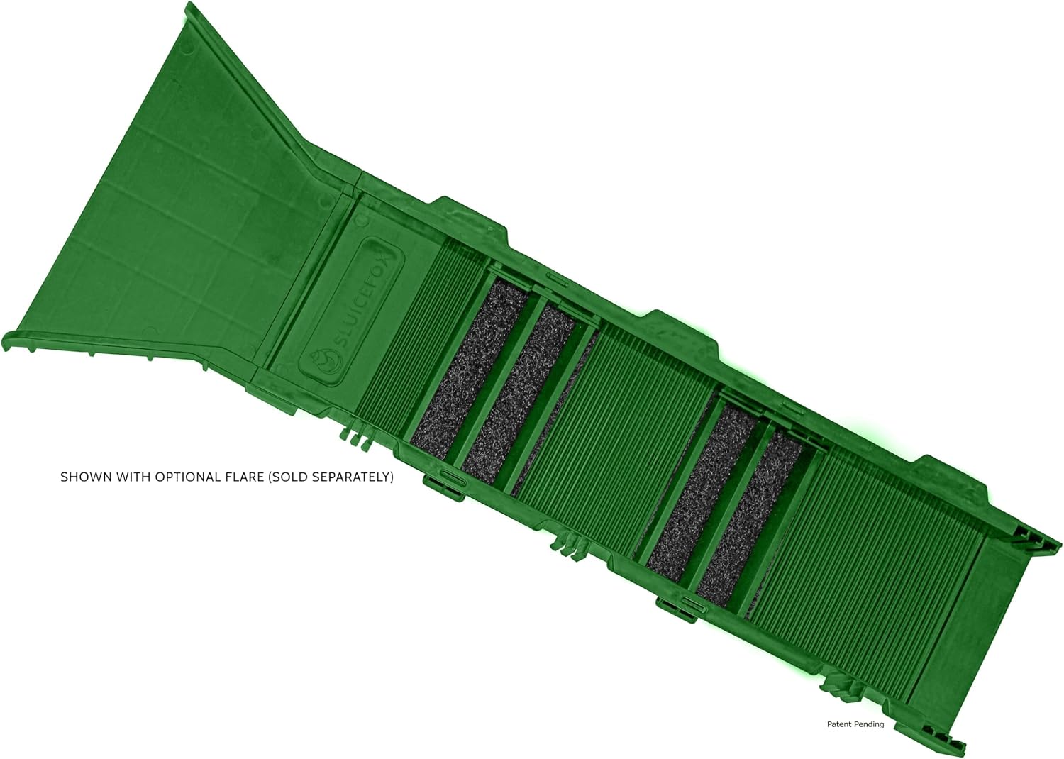 Portable Expandable Sluice Box for Gold Mining and Prospecting; Includes Miner's Moss, Hungarian Style riffles, and deep V riffles. Essential Tool for Gold panning Kits