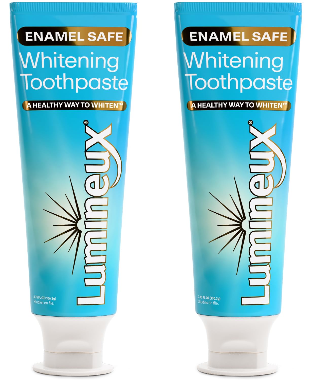 Lumineux Teeth Whitening Toothpaste, Peroxide Free, 3.75 oz, 2 Pack | Enamel safe, fluoride free, alcohol free, no artificial colors, SLS free, dentist formulated, gentle for sensitive smiles