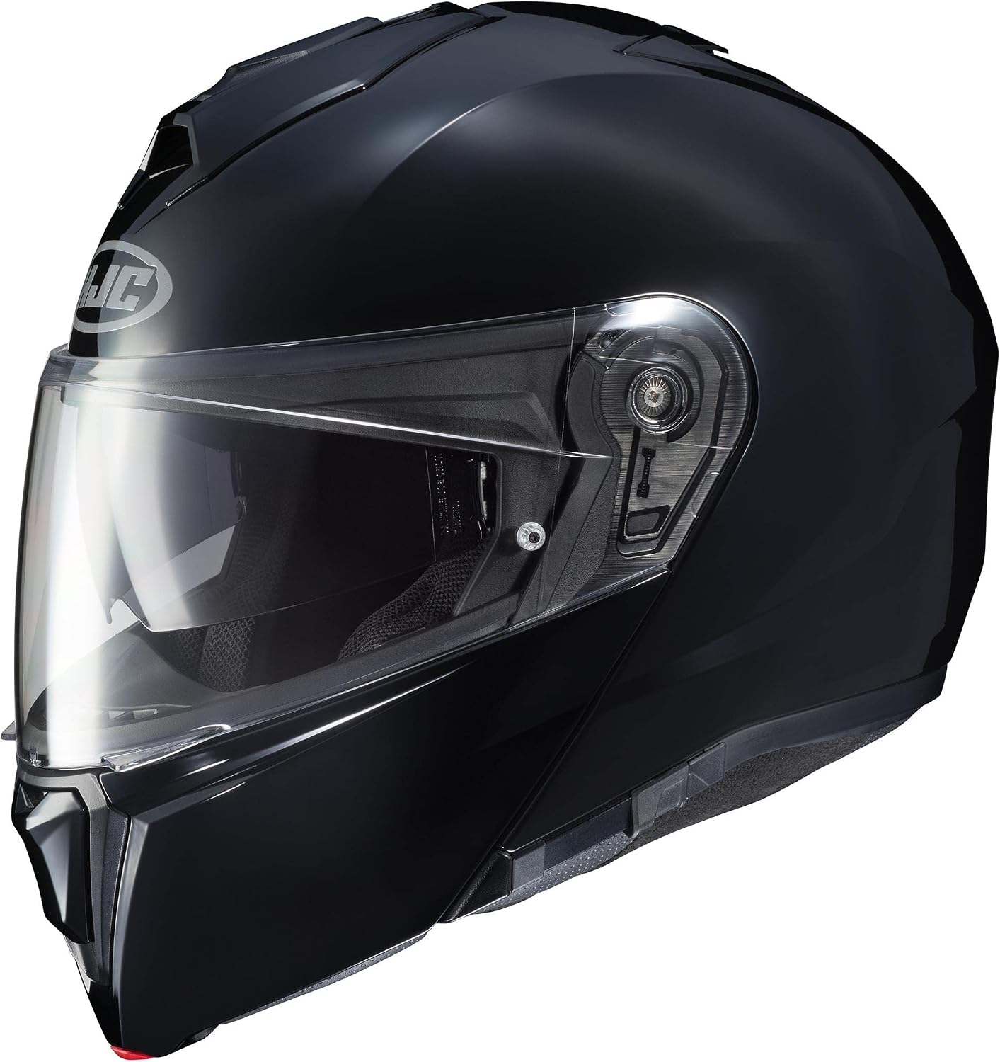 HJC i90 SOLID Modular Motorcycle Helmet with Electric Lens, DOT Approved (Black, Small)